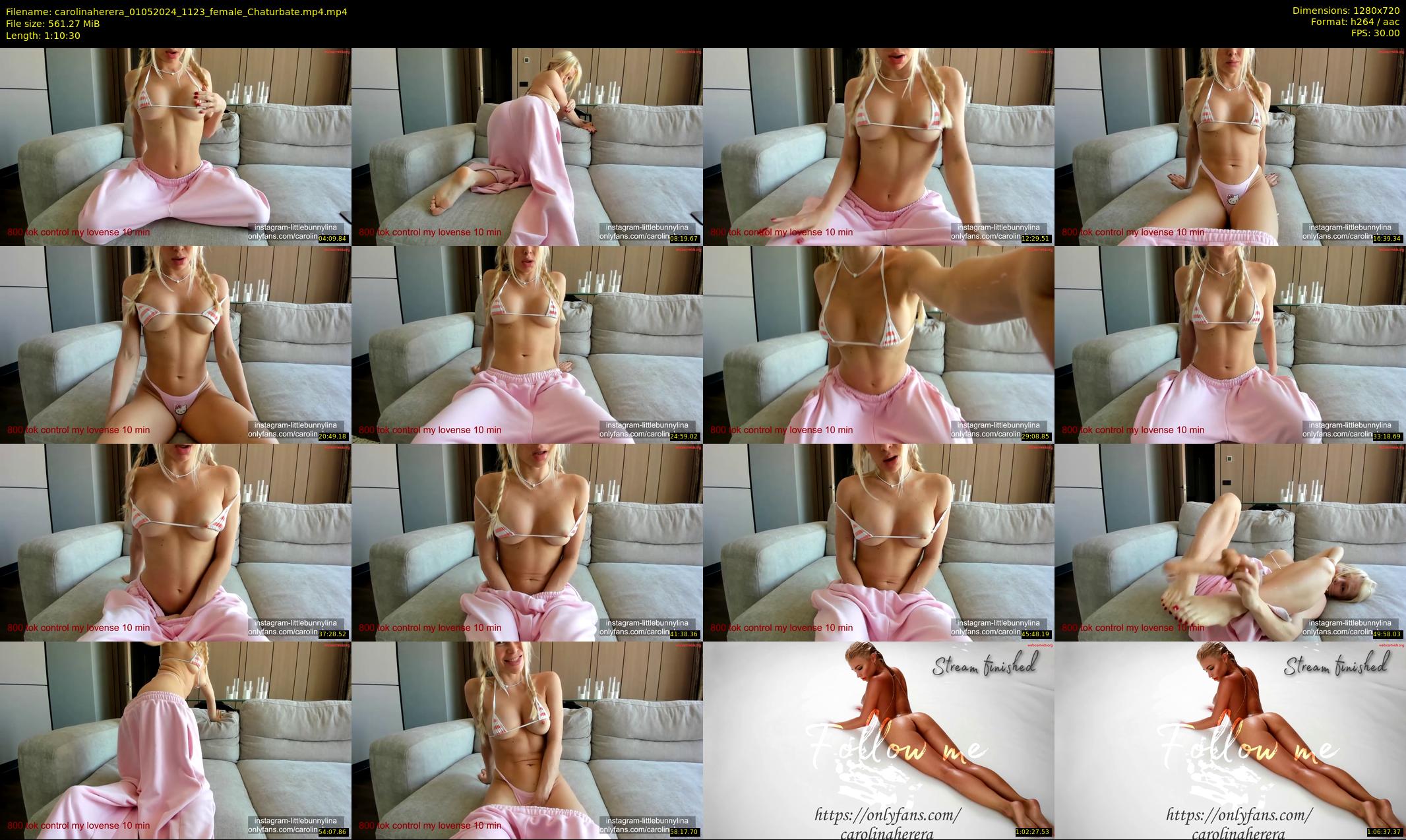 carolinaherera — 71 minute Chaturbate female cam show recording, 720p, May 1, 2024