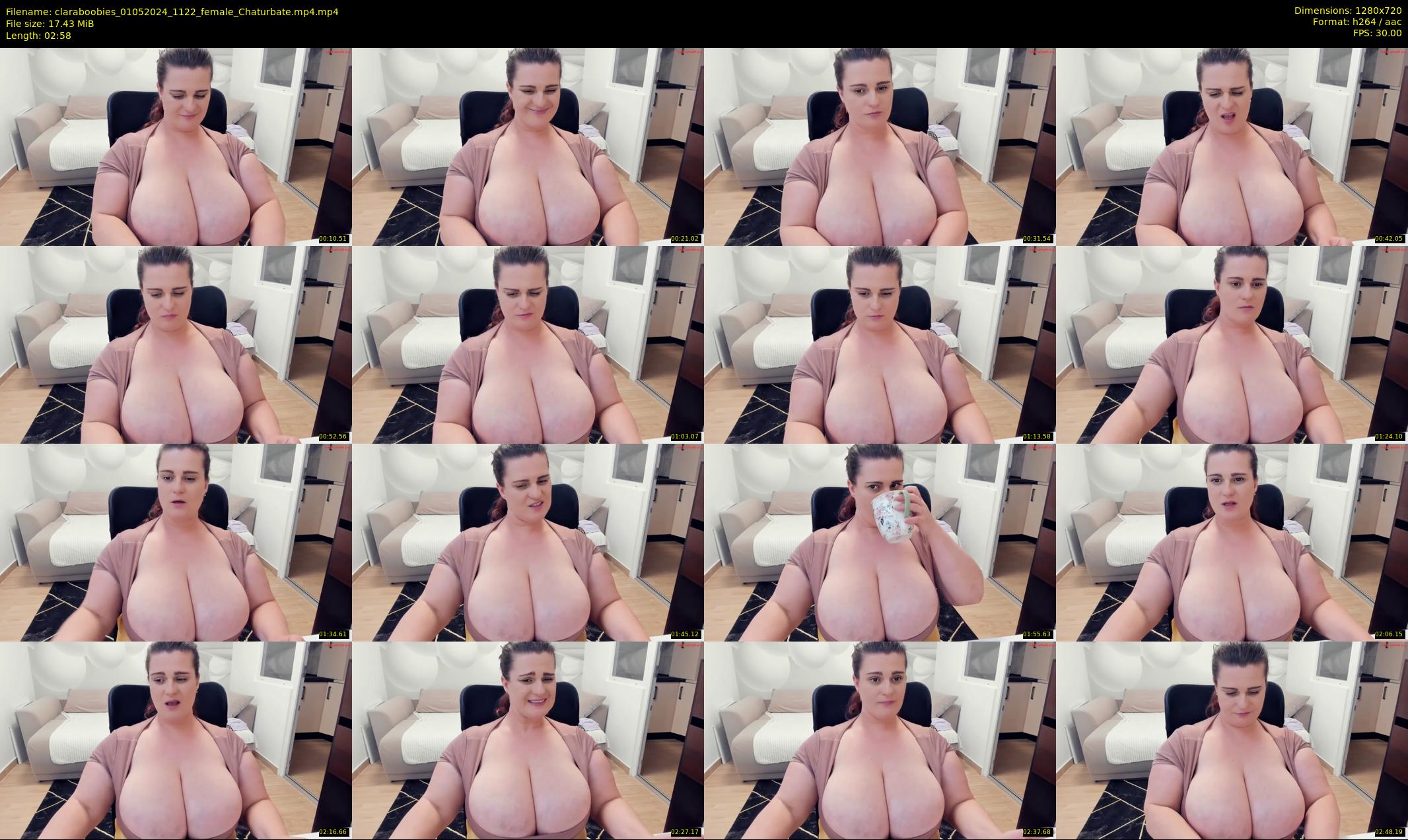 claraboobies — 3 minute Chaturbate female cam show recording, 720p, May 1, 2024
