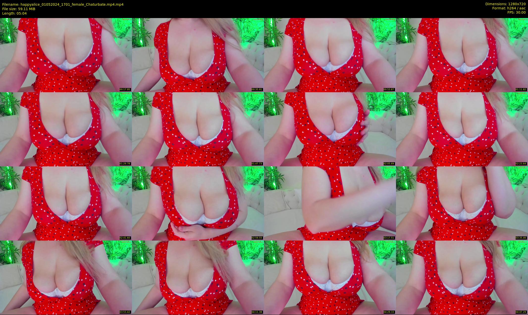 happyalice — 6 minute Chaturbate female cam show recording, 720p, May 1, 2024