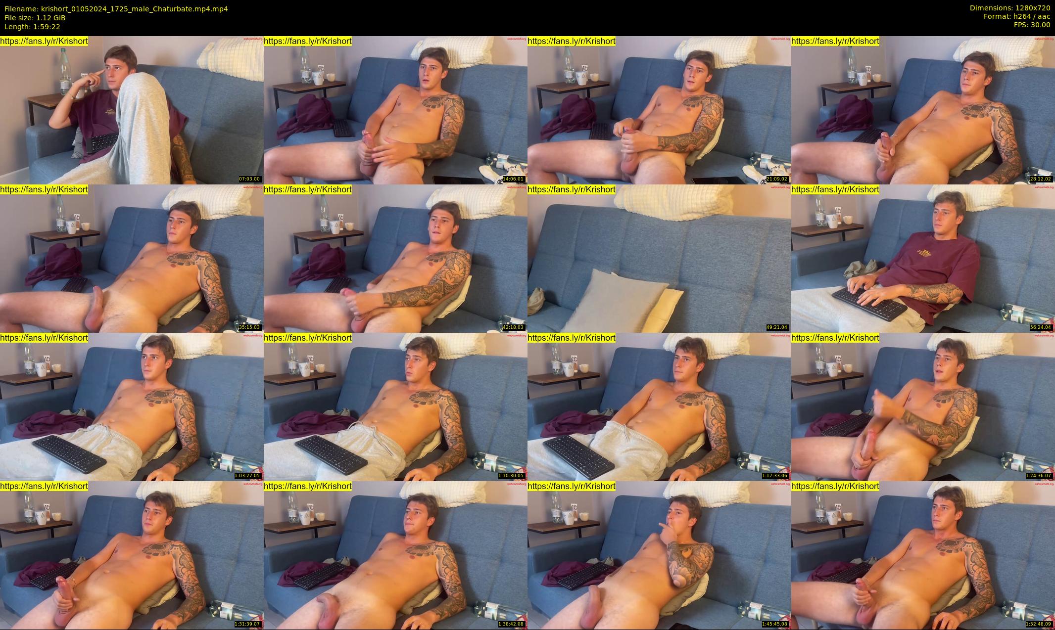 krishort — 120 minute Chaturbate male cam show recording, 720p, May 1, 2024