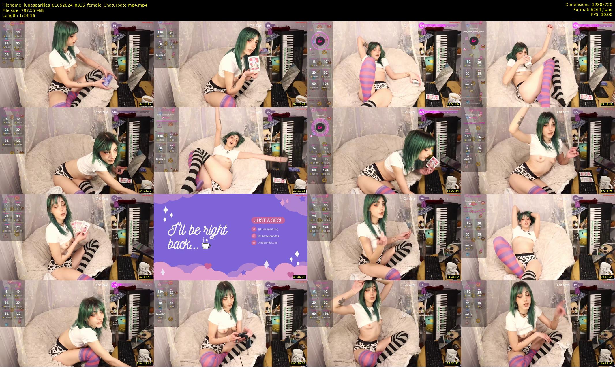 lunasparkles — 85 minute Chaturbate female cam show recording, 720p, May 1, 2024