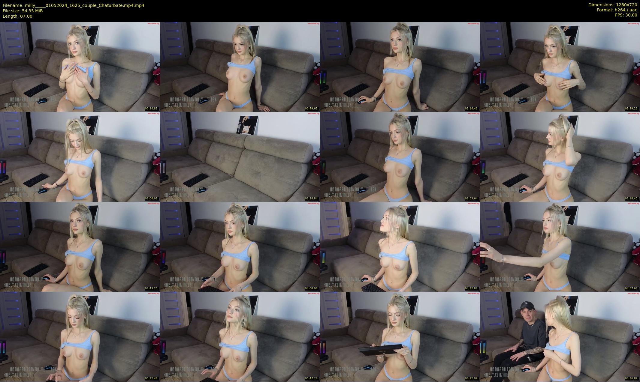 milly____ — 7 minute Chaturbate couple cam show recording, 720p, May 1, 2024