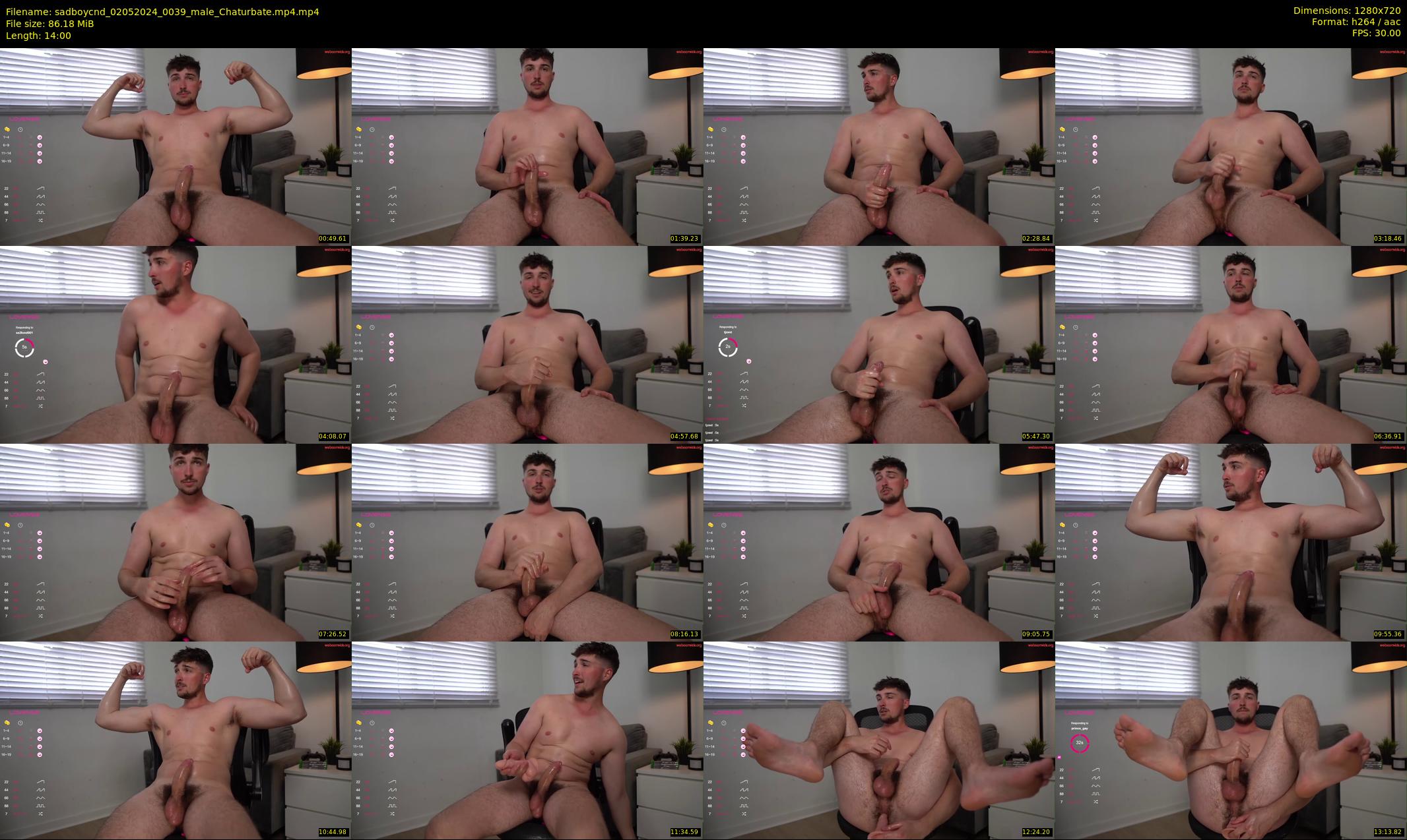 sadboycnd — 14 minute Chaturbate male cam show recording, 720p, May 2, 2024