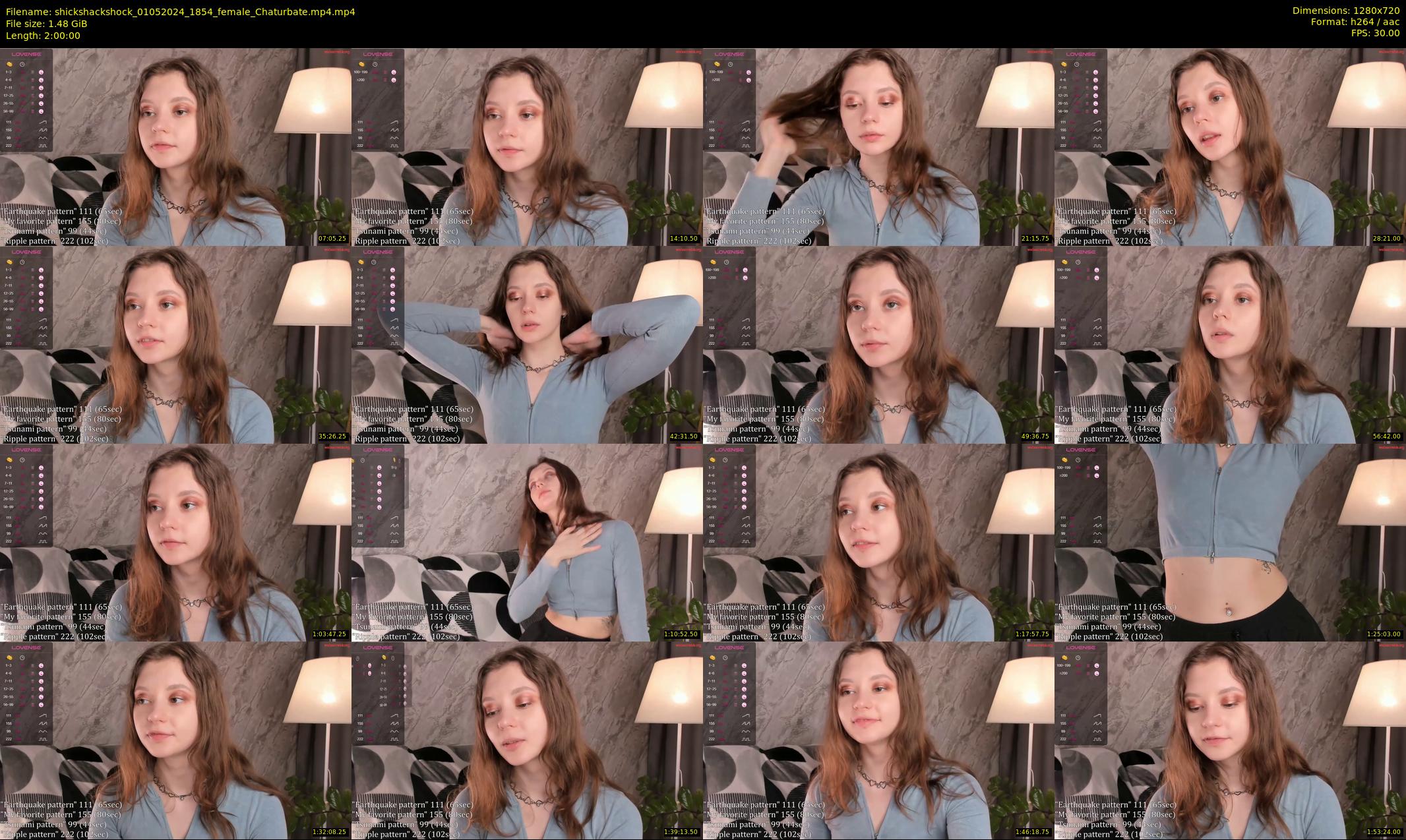 shickshackshock — 120 minute Chaturbate female cam show recording, 720p, May 1, 2024