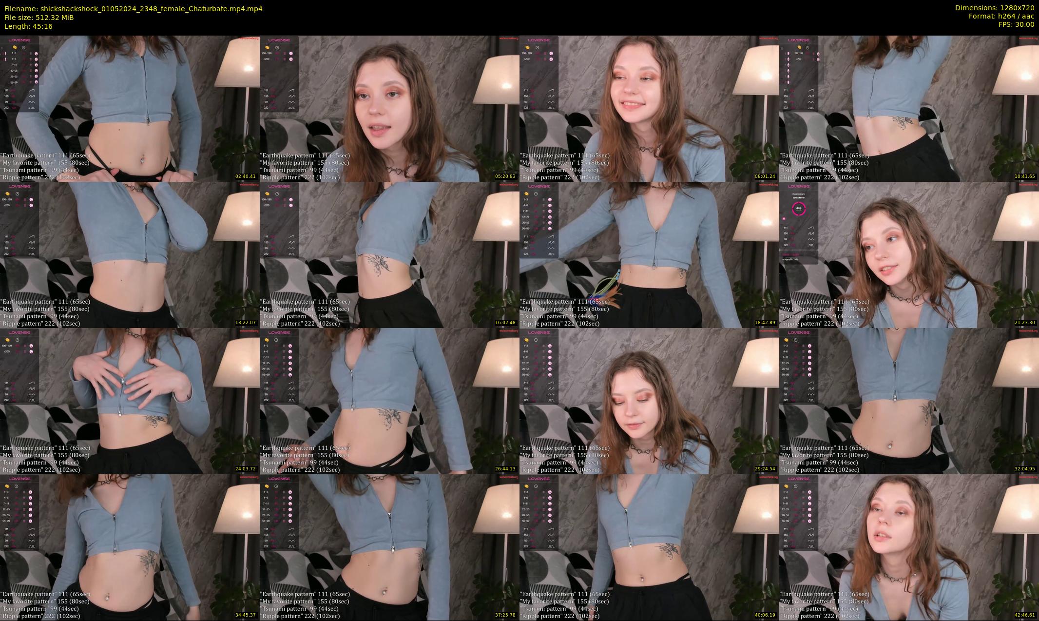shickshackshock — 46 minute Chaturbate female cam show recording, 720p, May 1, 2024