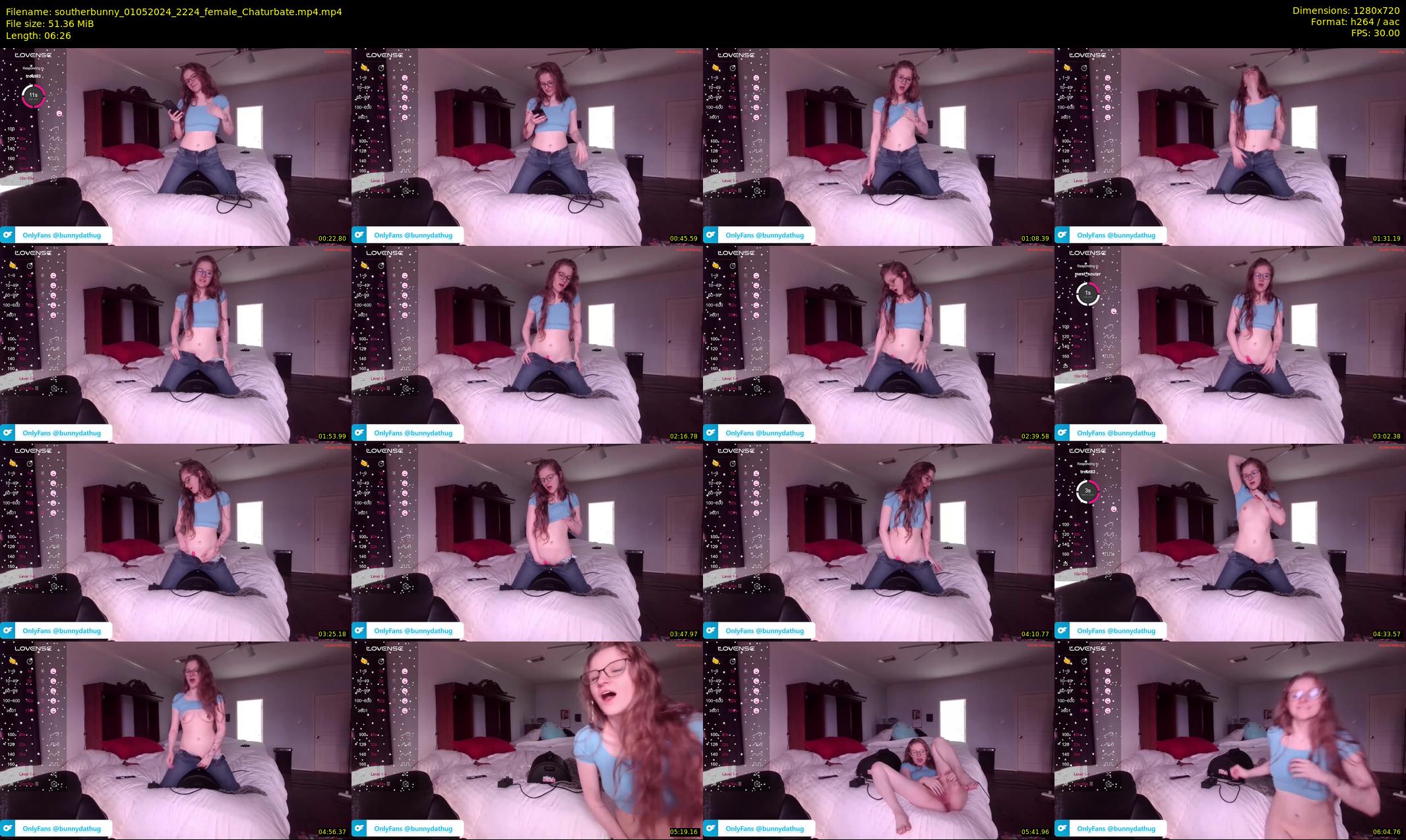 southerbunny — 7 minute Chaturbate female cam show recording, 720p, May 1, 2024