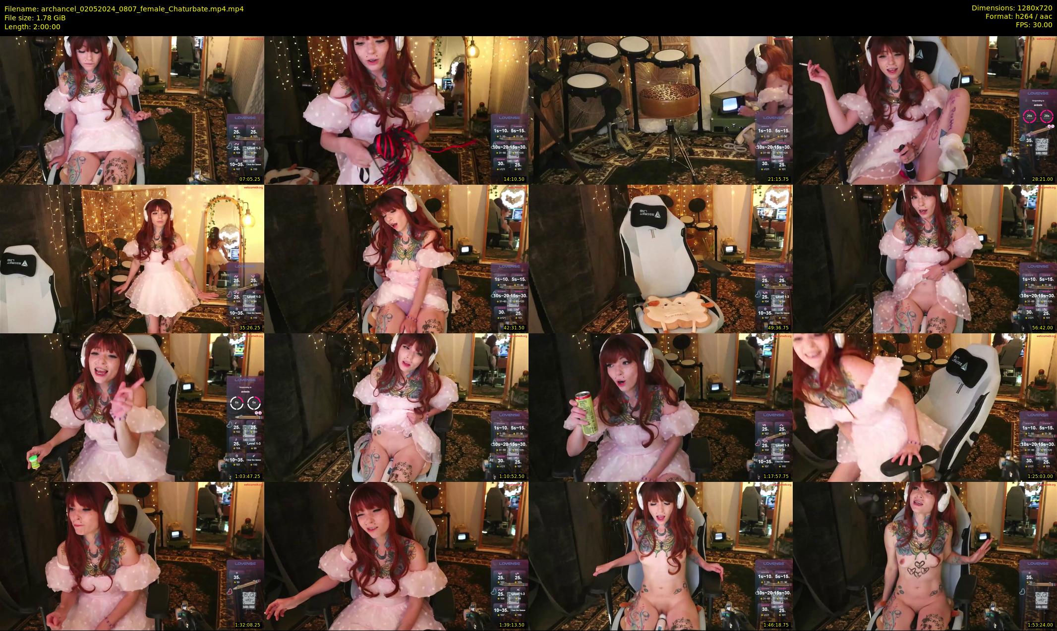 archancel — 120 minute Chaturbate female cam show recording, 720p, May 2, 2024