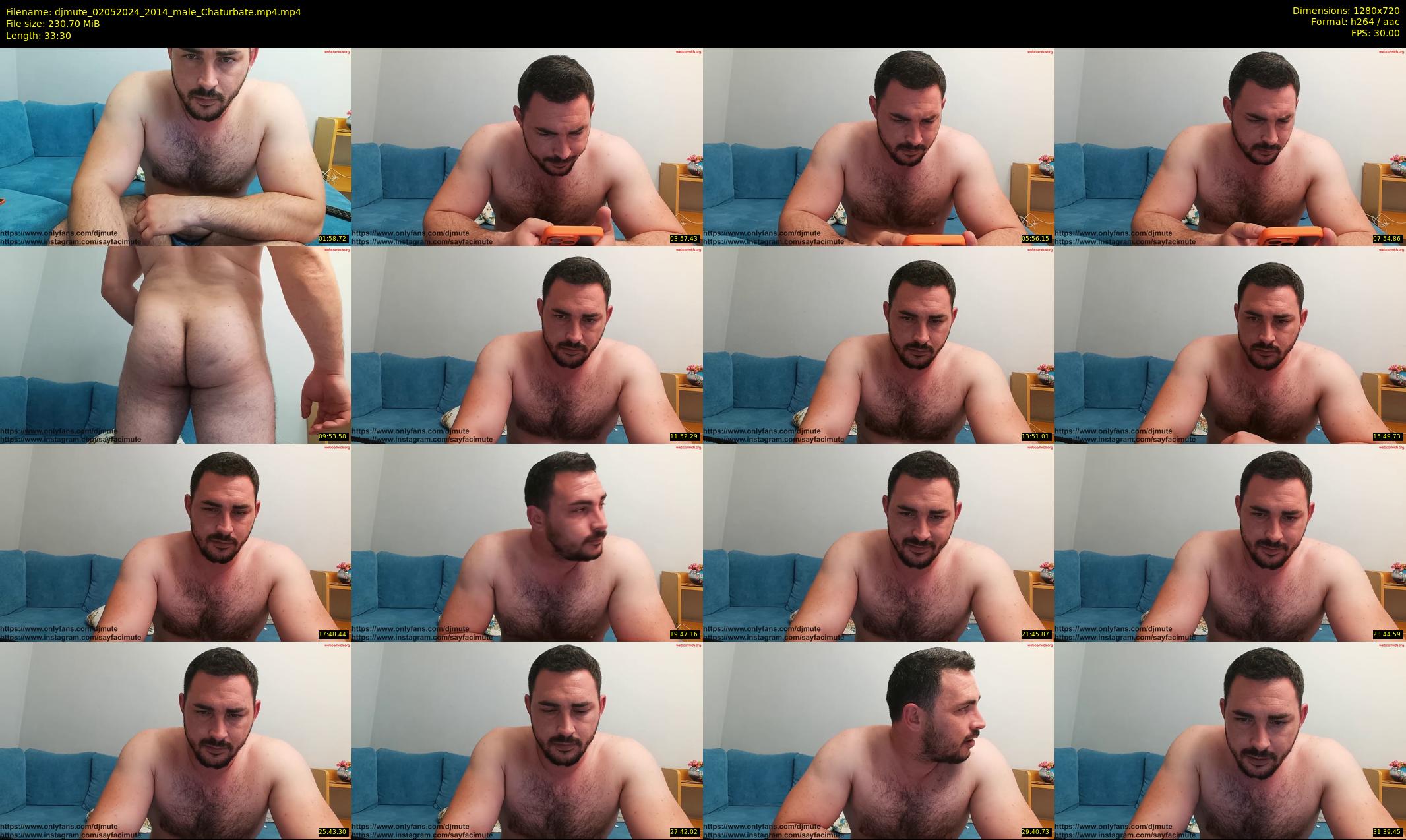 djmute — 34 minute Chaturbate male cam show recording, 720p, May 2, 2024