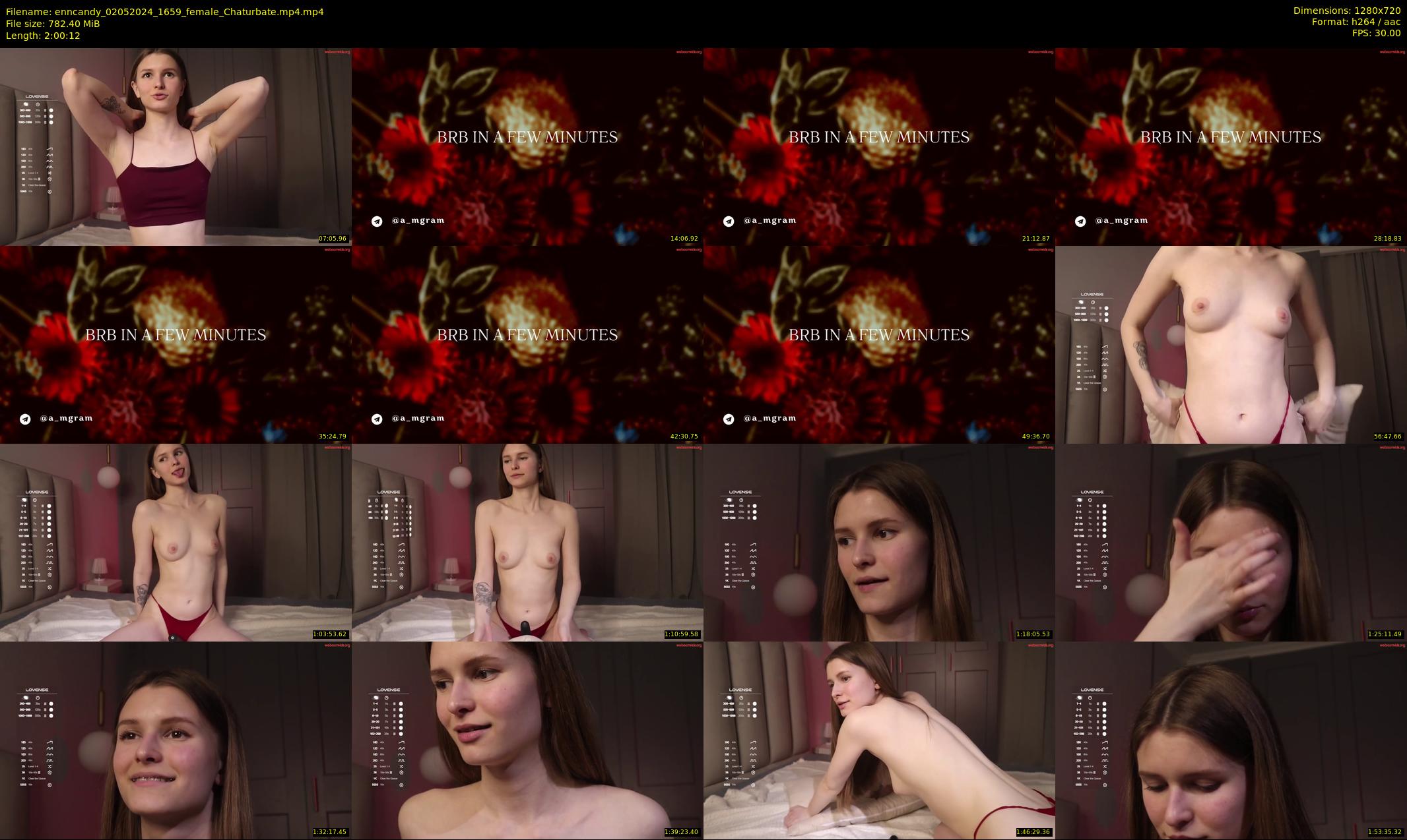 enncandy — 121 minute Chaturbate female cam show recording, 720p, May 2, 2024