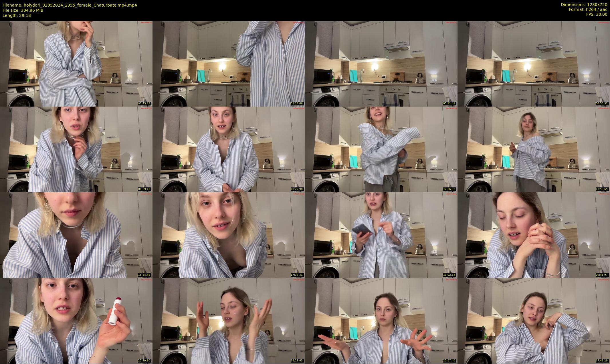 holydori — 30 minute Chaturbate female cam show recording, 720p, May 2, 2024