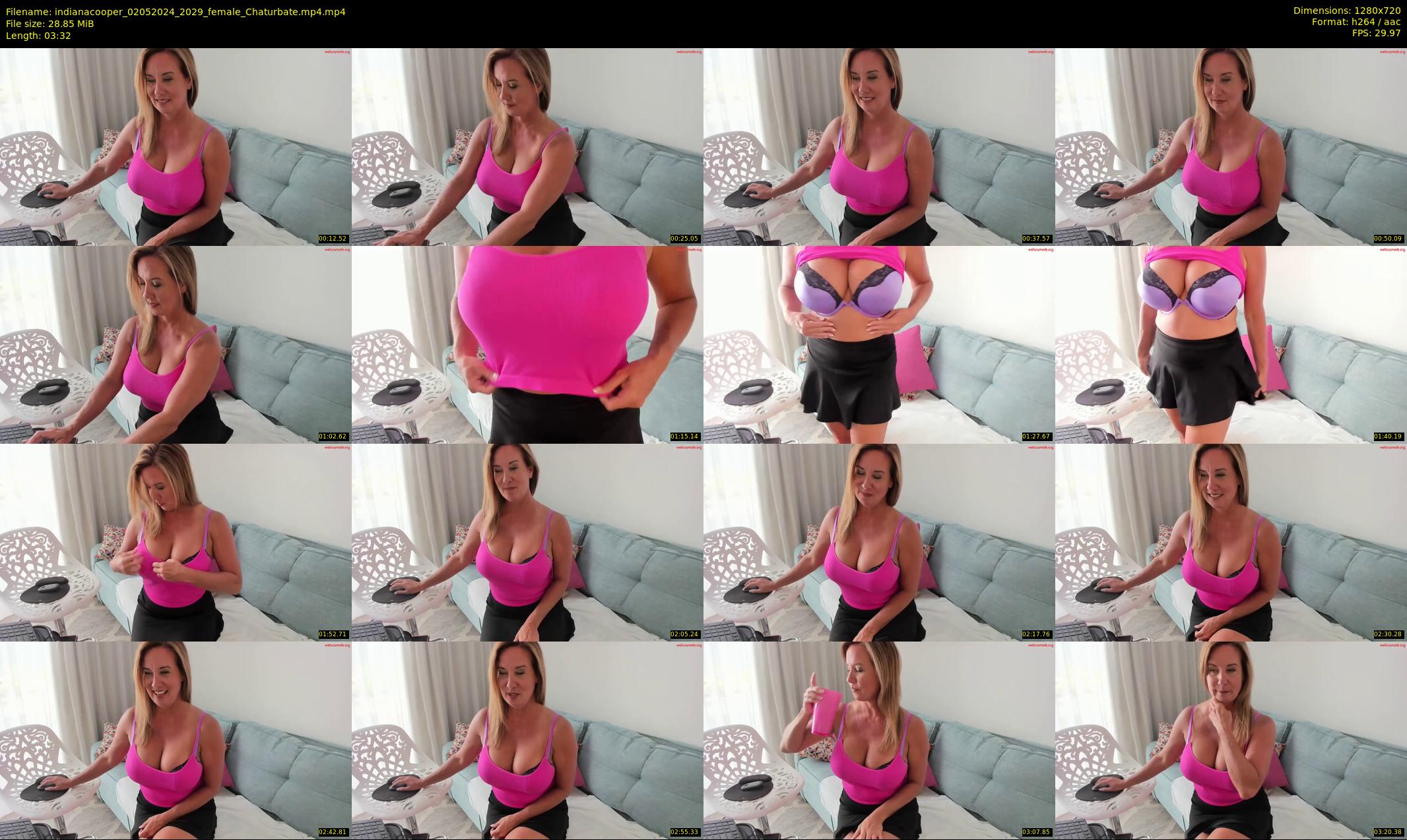 indianacooper — 4 minute Chaturbate female cam show recording, 720p, May 2, 2024