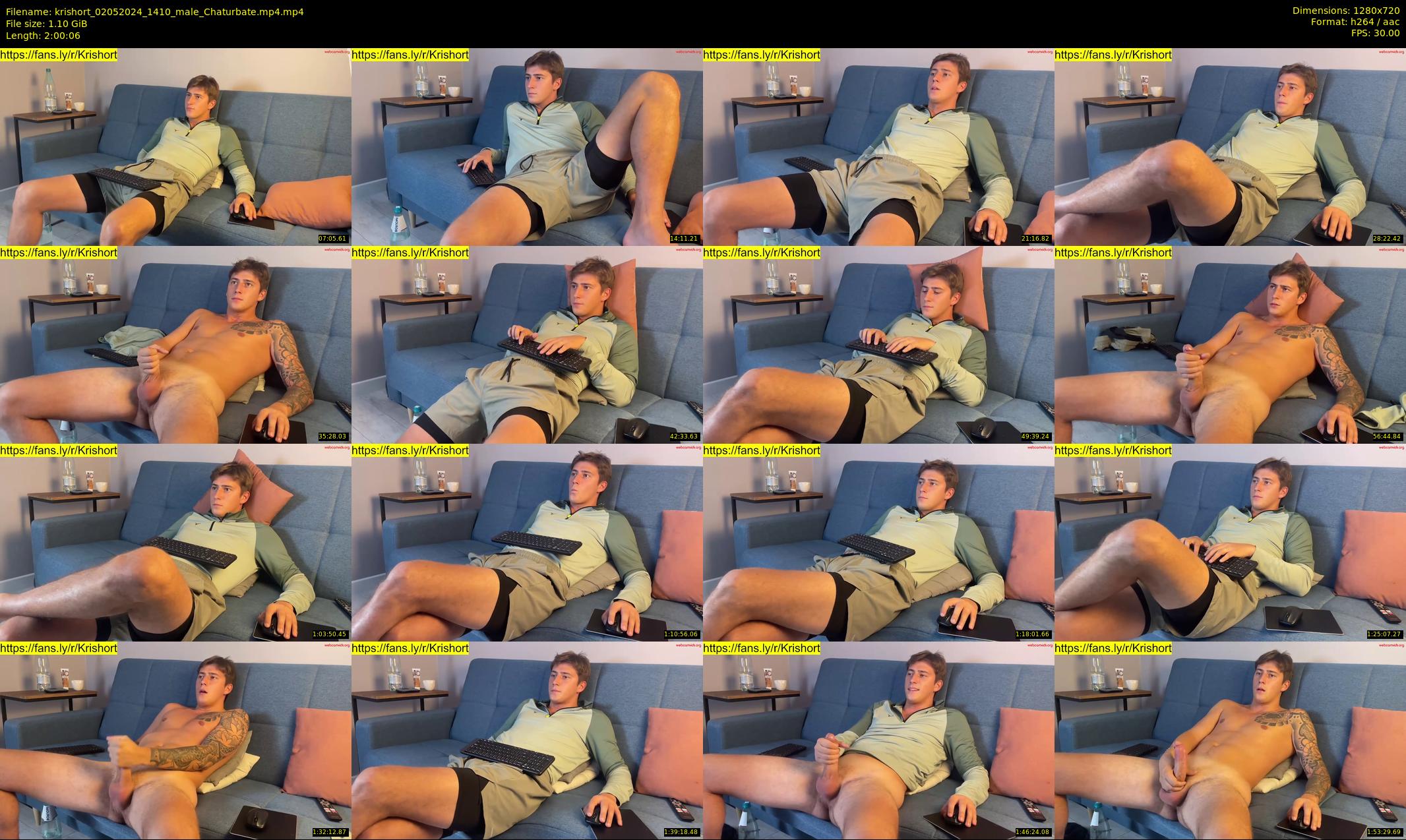 krishort — 121 minute Chaturbate male cam show recording, 720p, May 2, 2024
