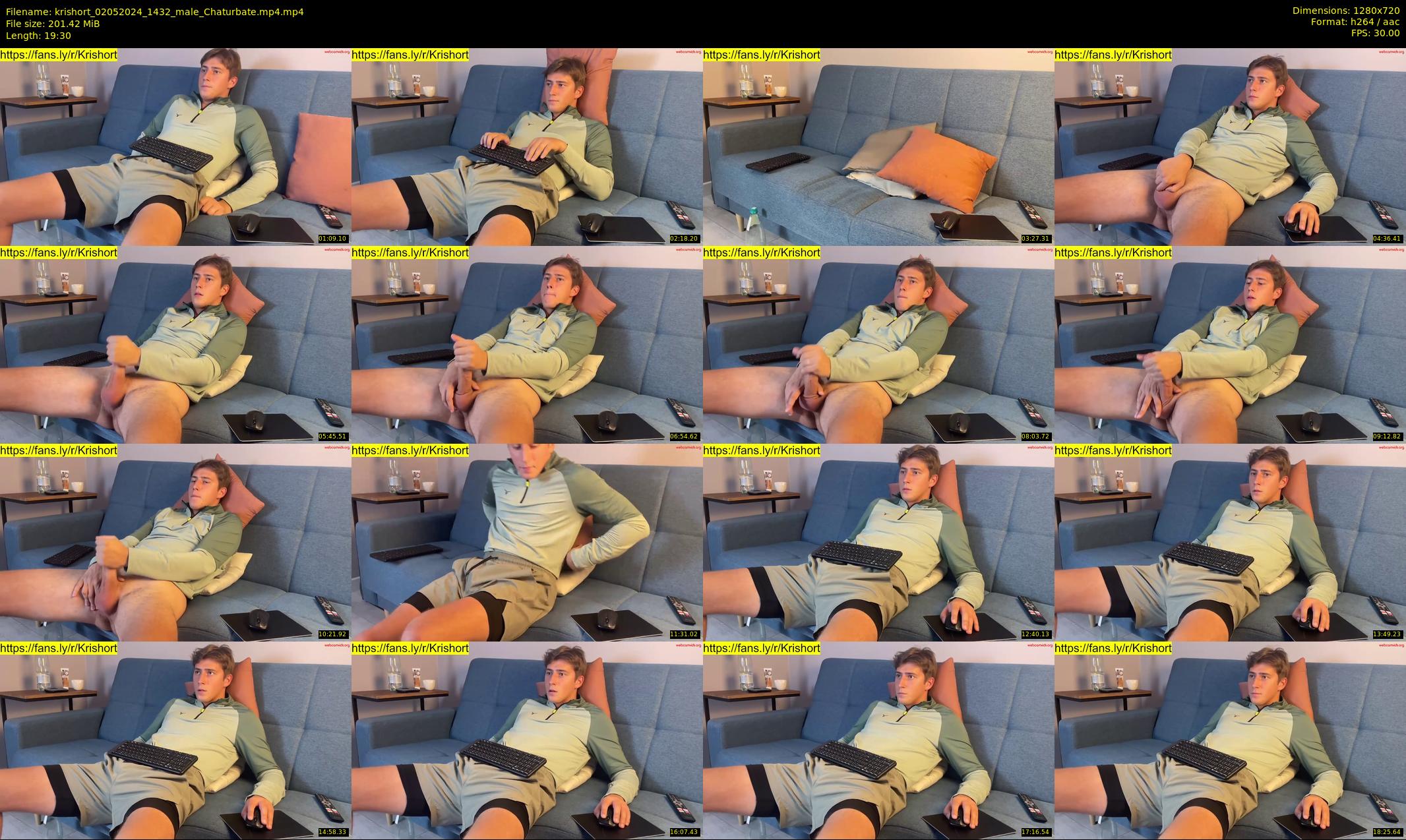 krishort — 20 minute Chaturbate male cam show recording, 720p, May 2, 2024