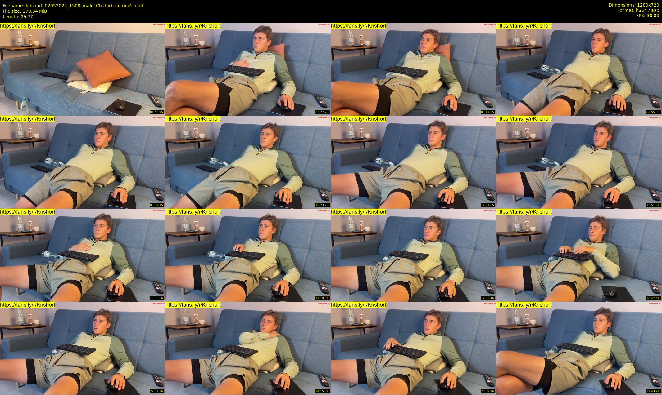 krishort — 30 minute Chaturbate male cam show recording, 720p, May 2, 2024