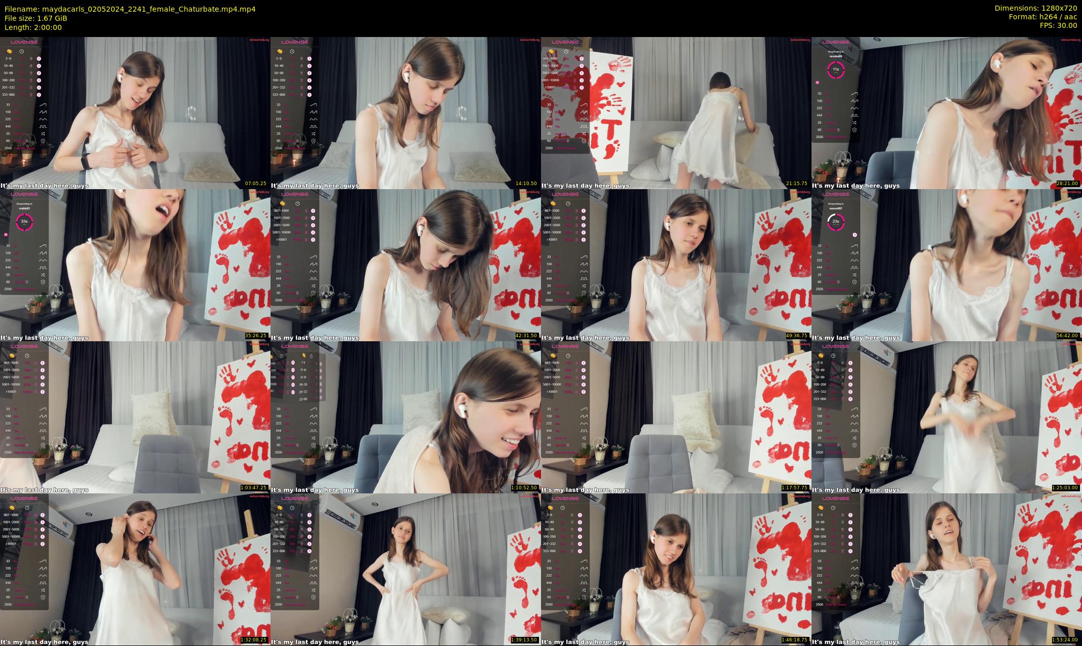 maydacarls — 120 minute Chaturbate female cam show recording, 720p, May 2, 2024
