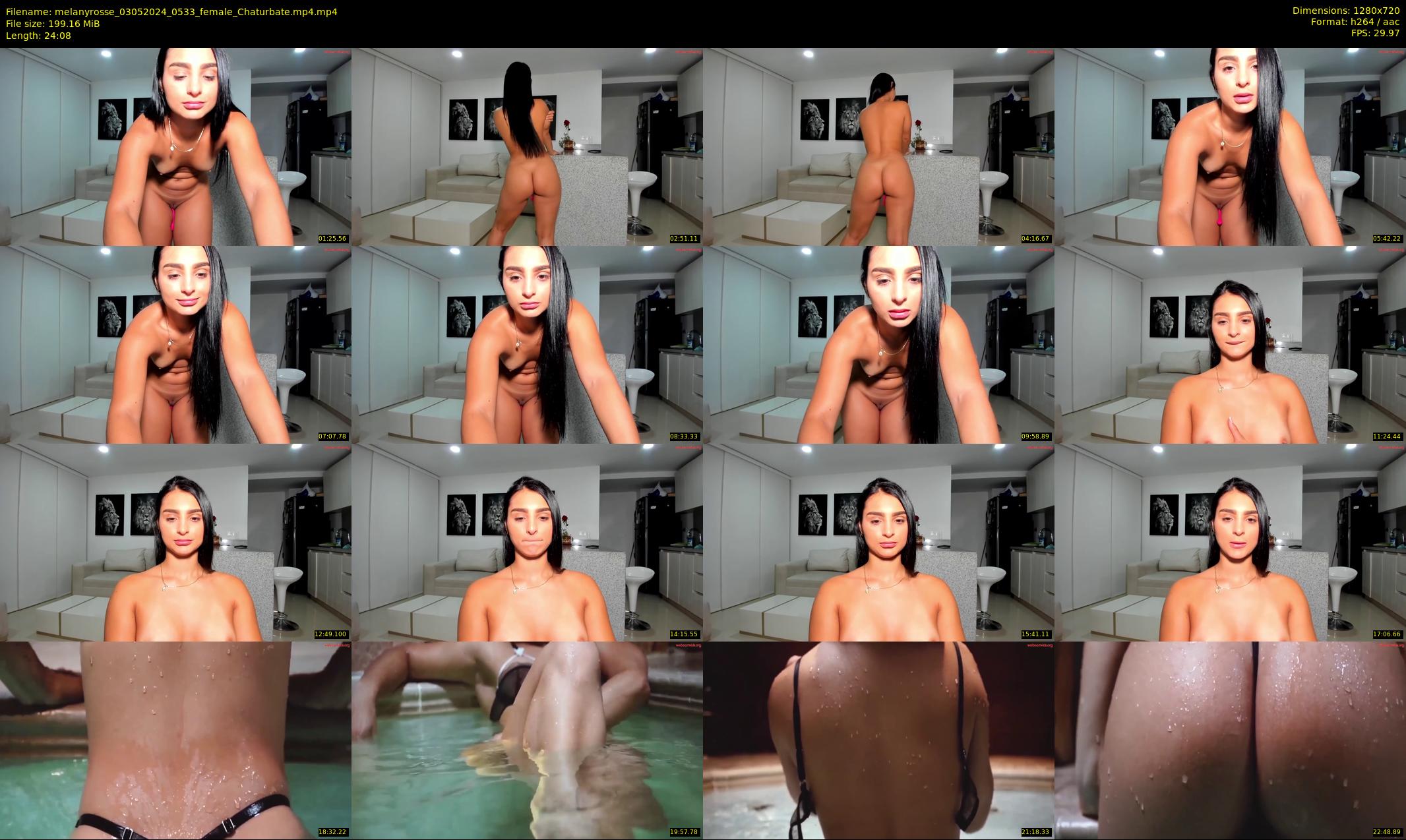 melanyrosse — 25 minute Chaturbate female cam show recording, 720p, May 3, 2024