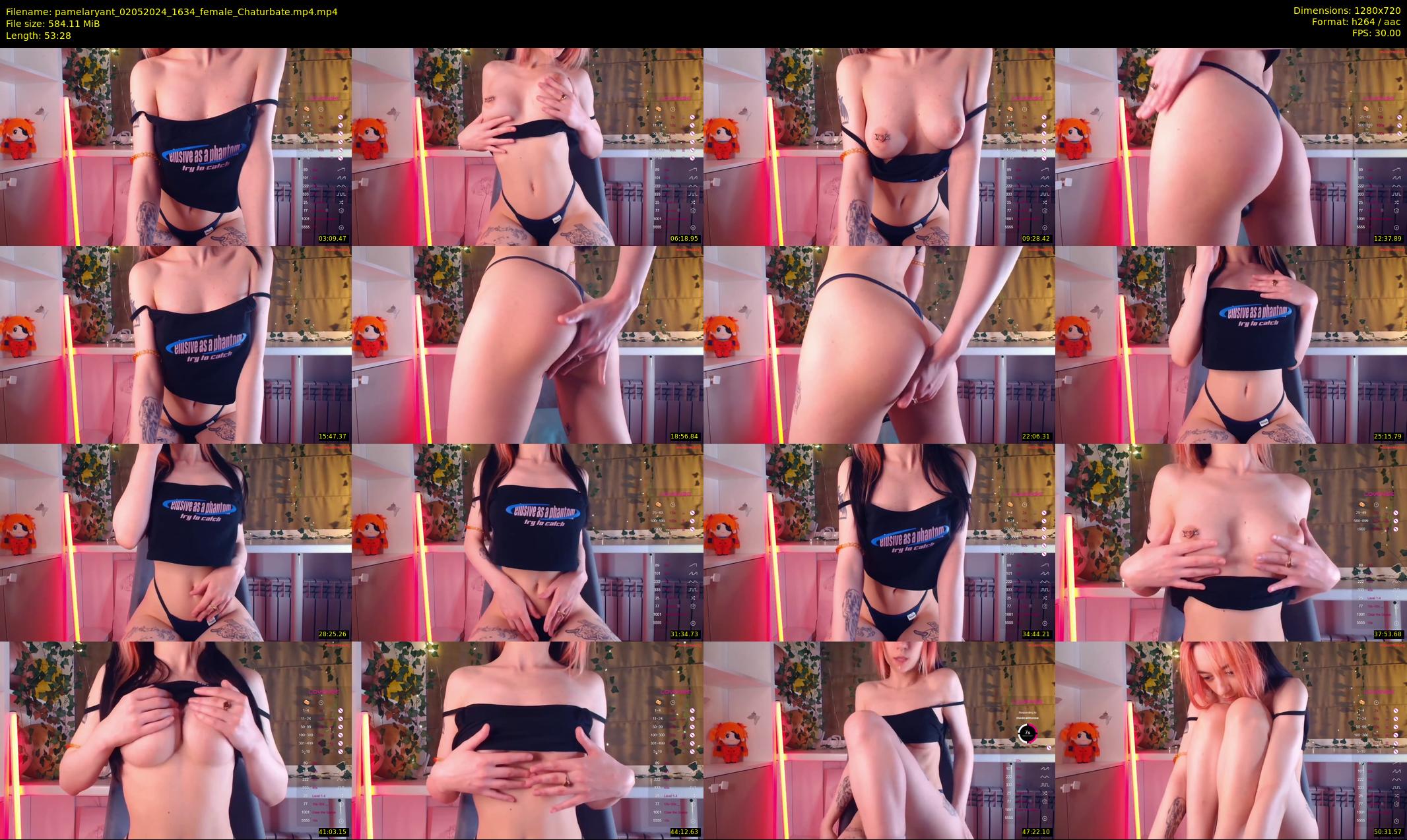 pamelaryant — 54 minute Chaturbate female cam show recording, 720p, May 2, 2024