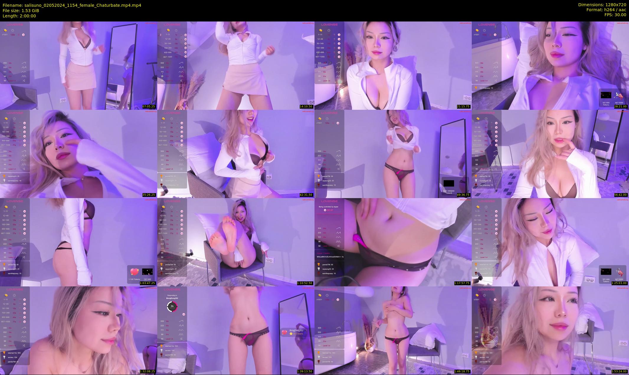 salisuno — 120 minute Chaturbate female cam show recording, 720p, May 2, 2024