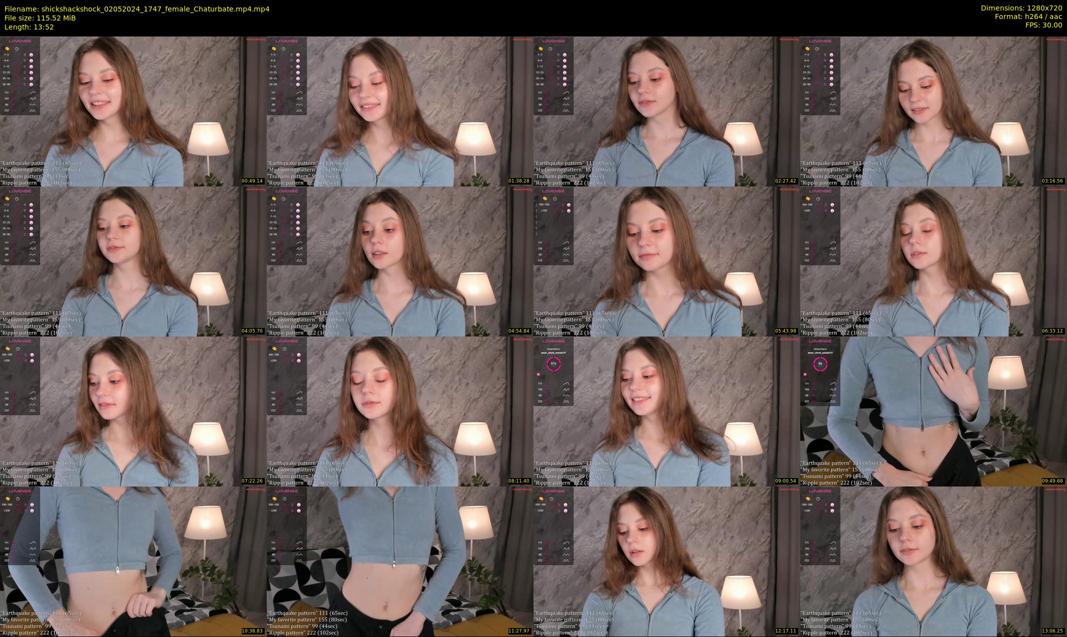shickshackshock — 14 minute Chaturbate female cam show recording, 720p, May 2, 2024