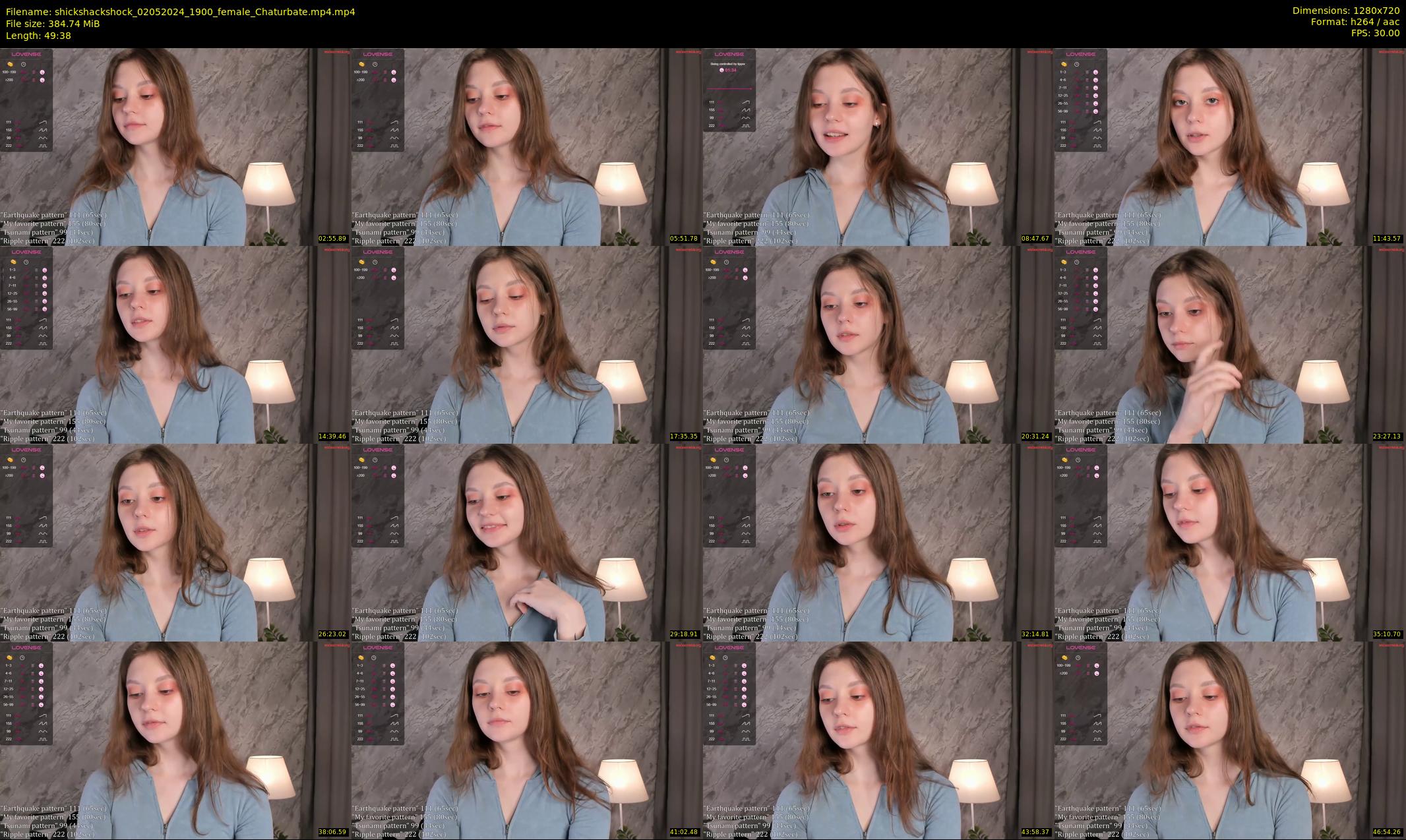 shickshackshock — 50 minute Chaturbate female cam show recording, 720p, May 2, 2024
