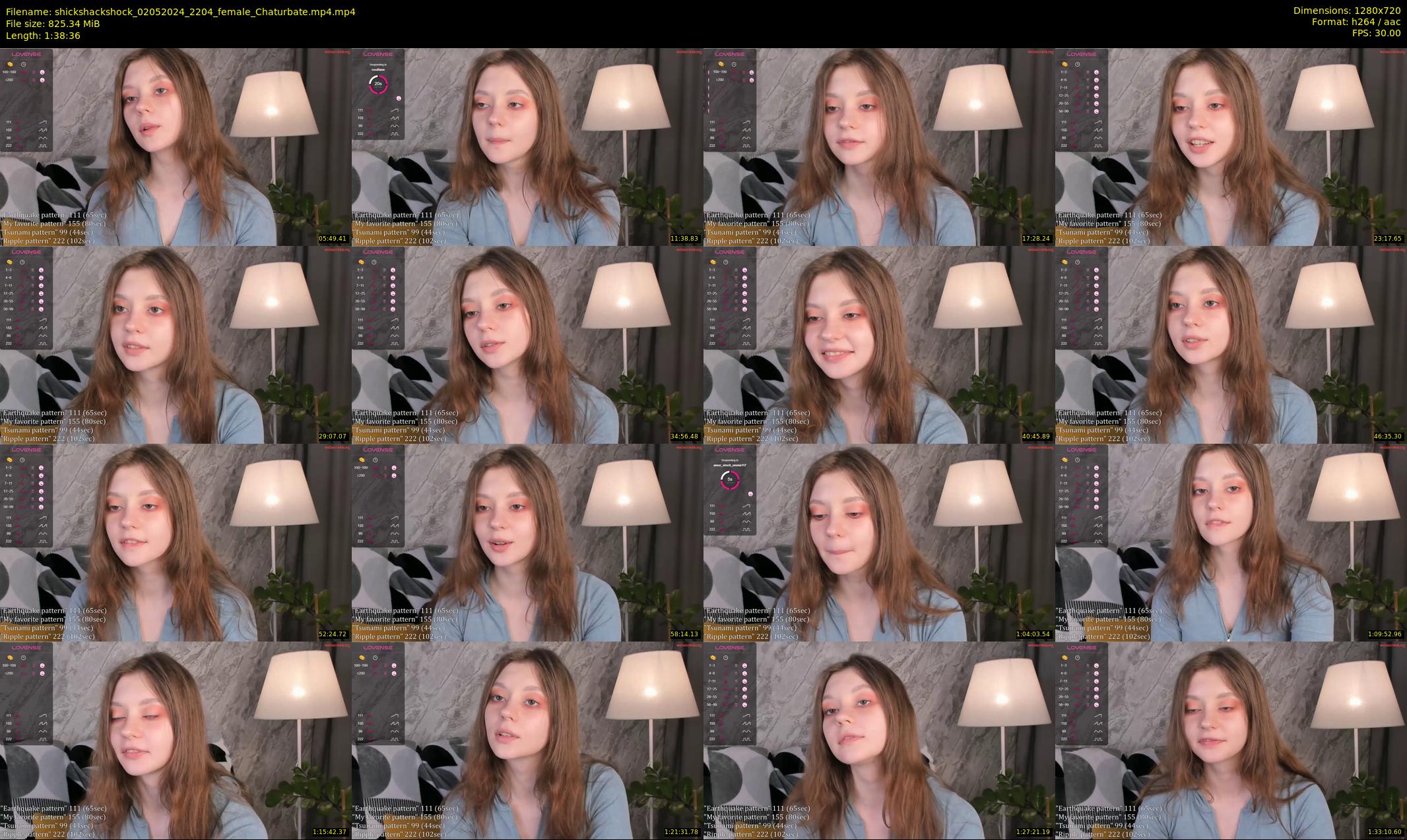 shickshackshock — 99 minute Chaturbate female cam show recording, 720p, May 2, 2024