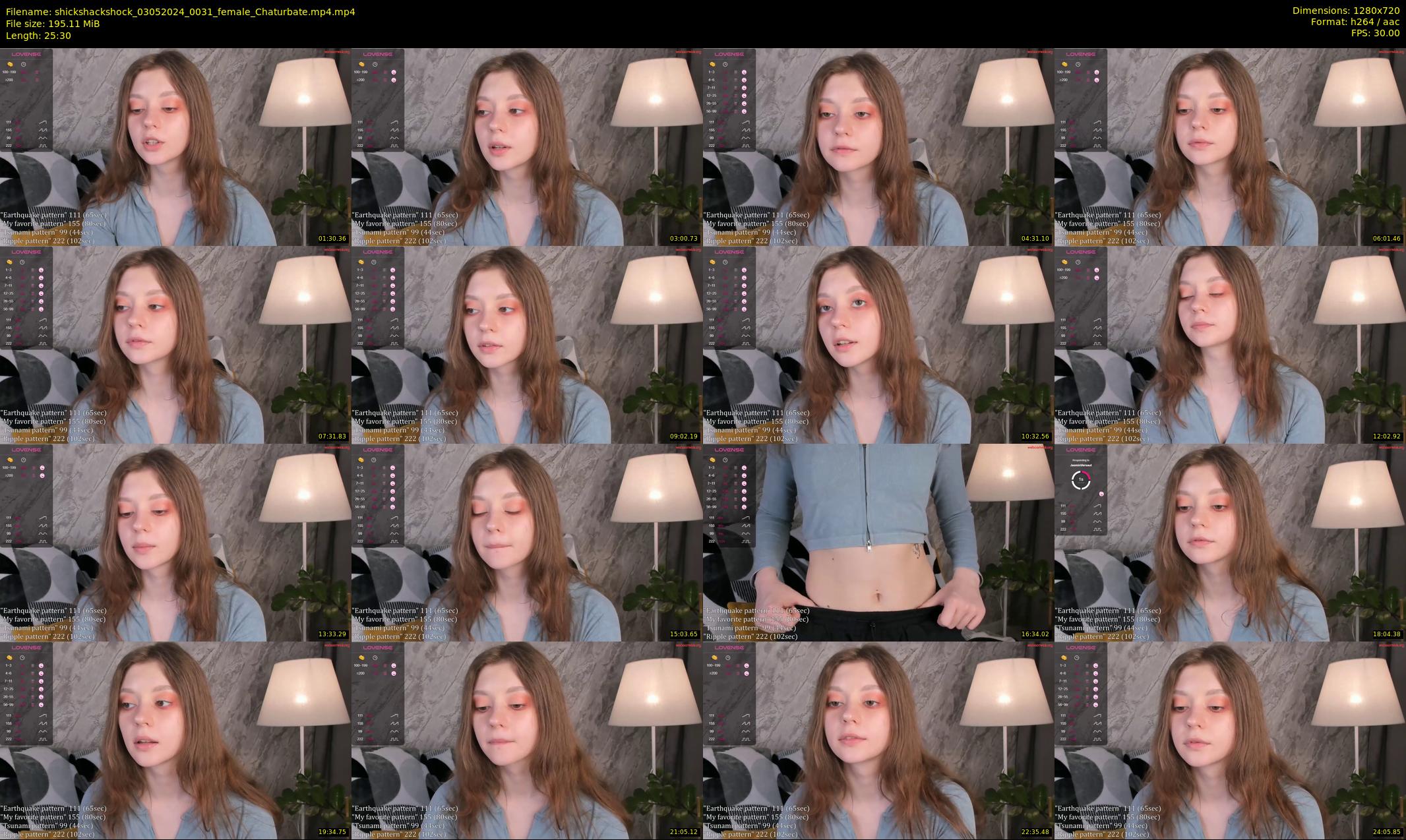 shickshackshock — 26 minute Chaturbate female cam show recording, 720p, May 3, 2024