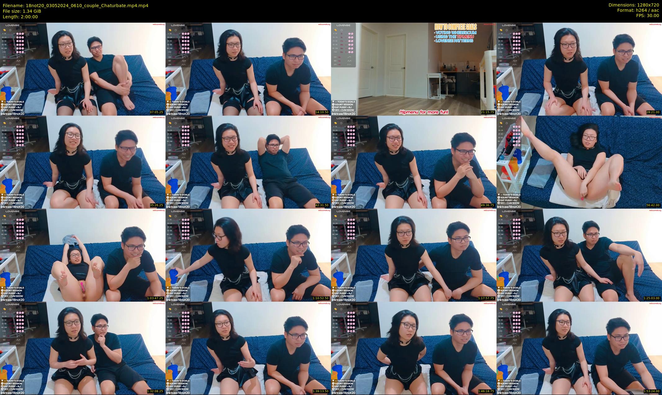 18not20 — 120 minute Chaturbate couple cam show recording, 720p, May 3, 2024