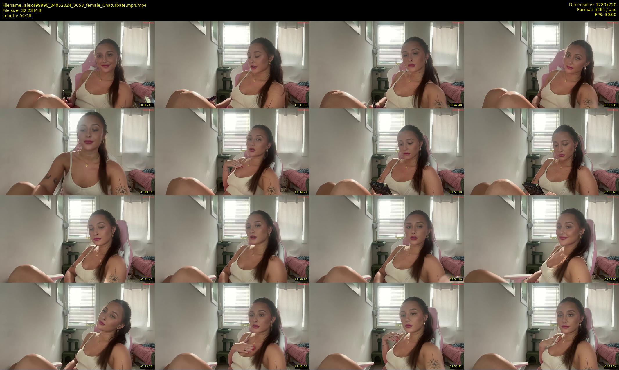 alex499990 — 5 minute Chaturbate female cam show recording, 720p, May 4, 2024