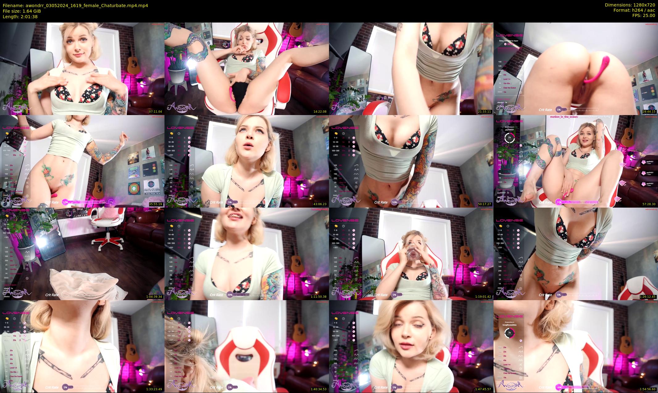 awondrr — 122 minute Chaturbate female cam show recording, 720p, May 3, 2024