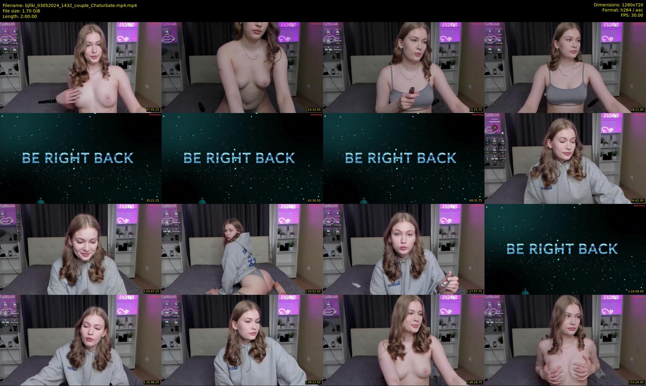 bjliki — 120 minute Chaturbate couple cam show recording, 720p, May 3, 2024