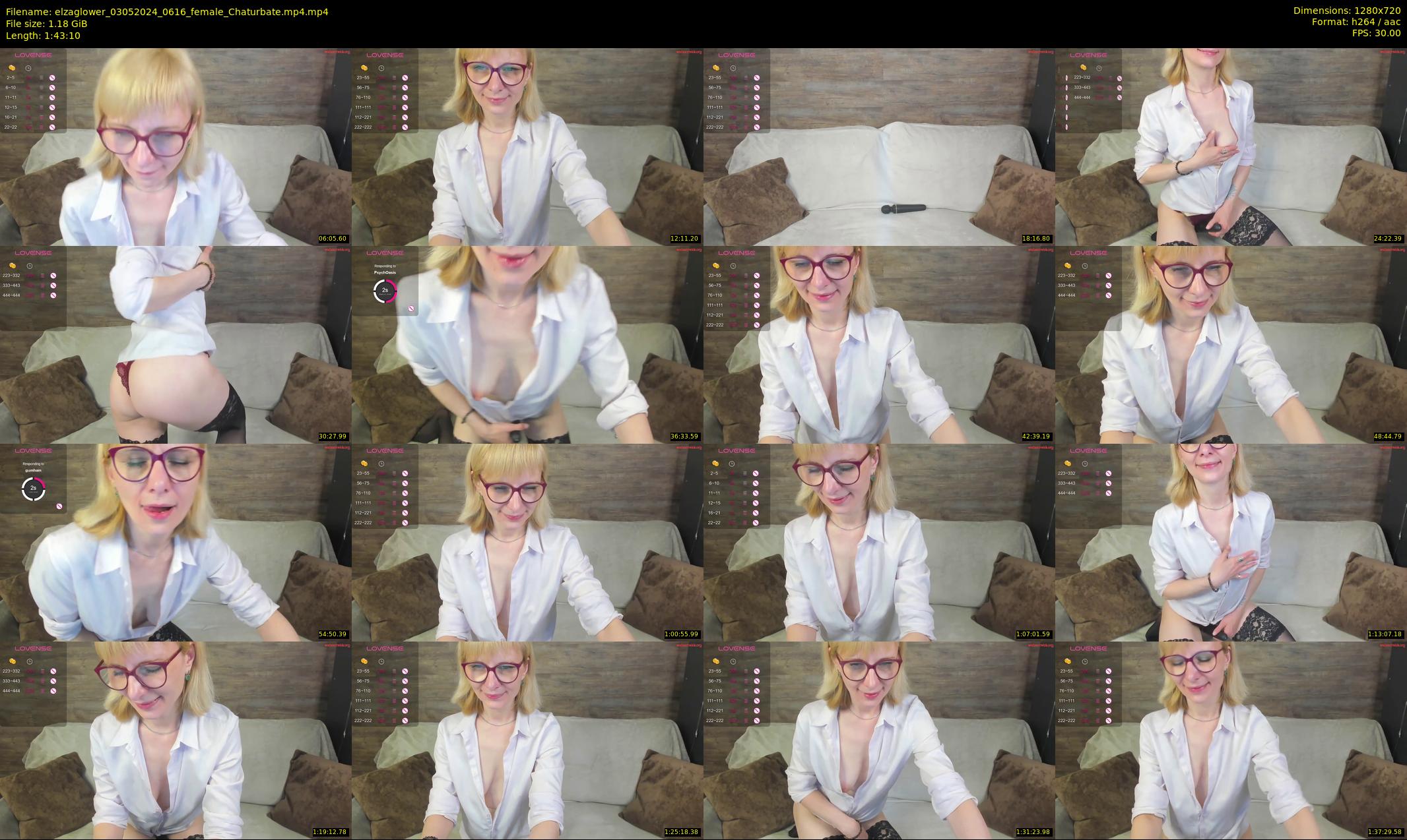 elzaglower — 104 minute Chaturbate female cam show recording, 720p, May 3, 2024