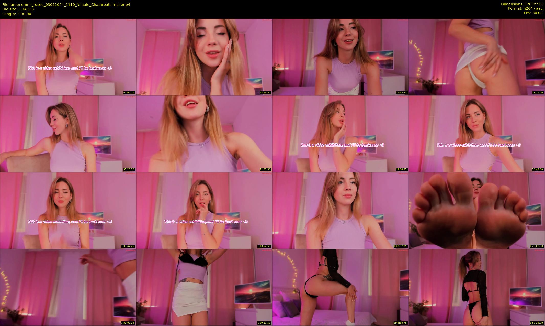 emmi_rosee — 120 minute Chaturbate female cam show recording, 720p, May 3, 2024
