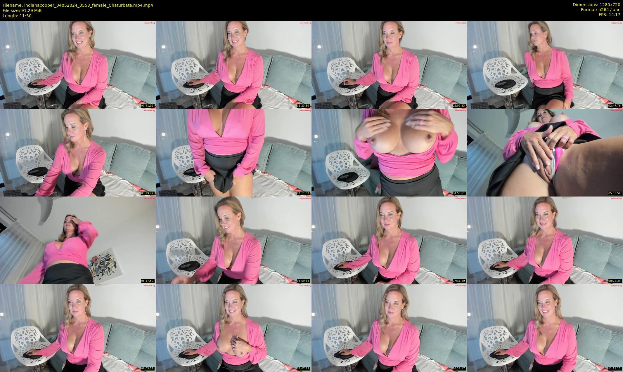 indianacooper — 12 minute Chaturbate female cam show recording, 720p, May 4, 2024