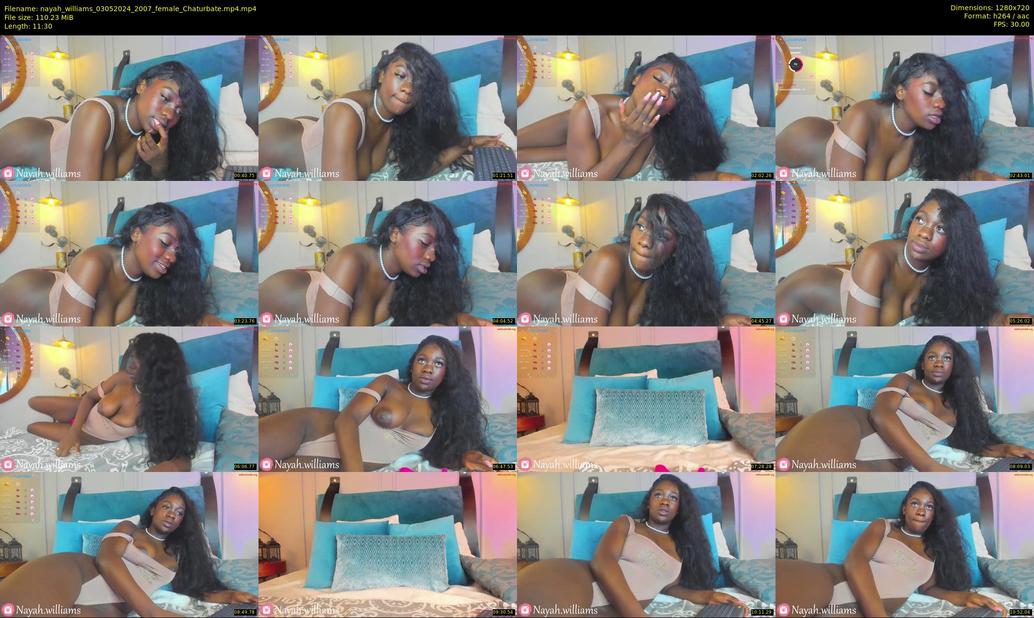 nayah_williams — 12 minute Chaturbate female cam show recording, 720p, May 3, 2024