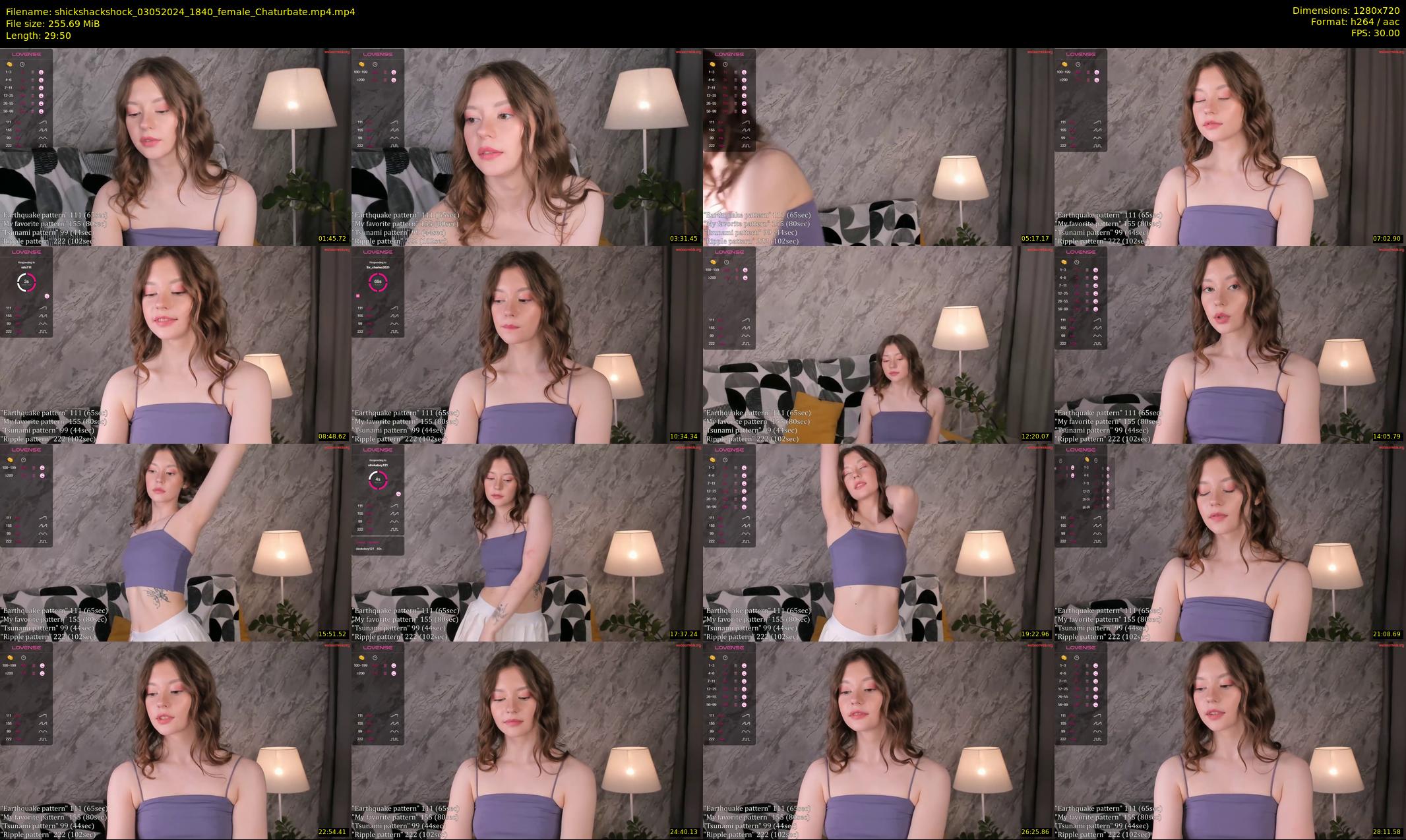 shickshackshock — 30 minute Chaturbate female cam show recording, 720p, May 3, 2024