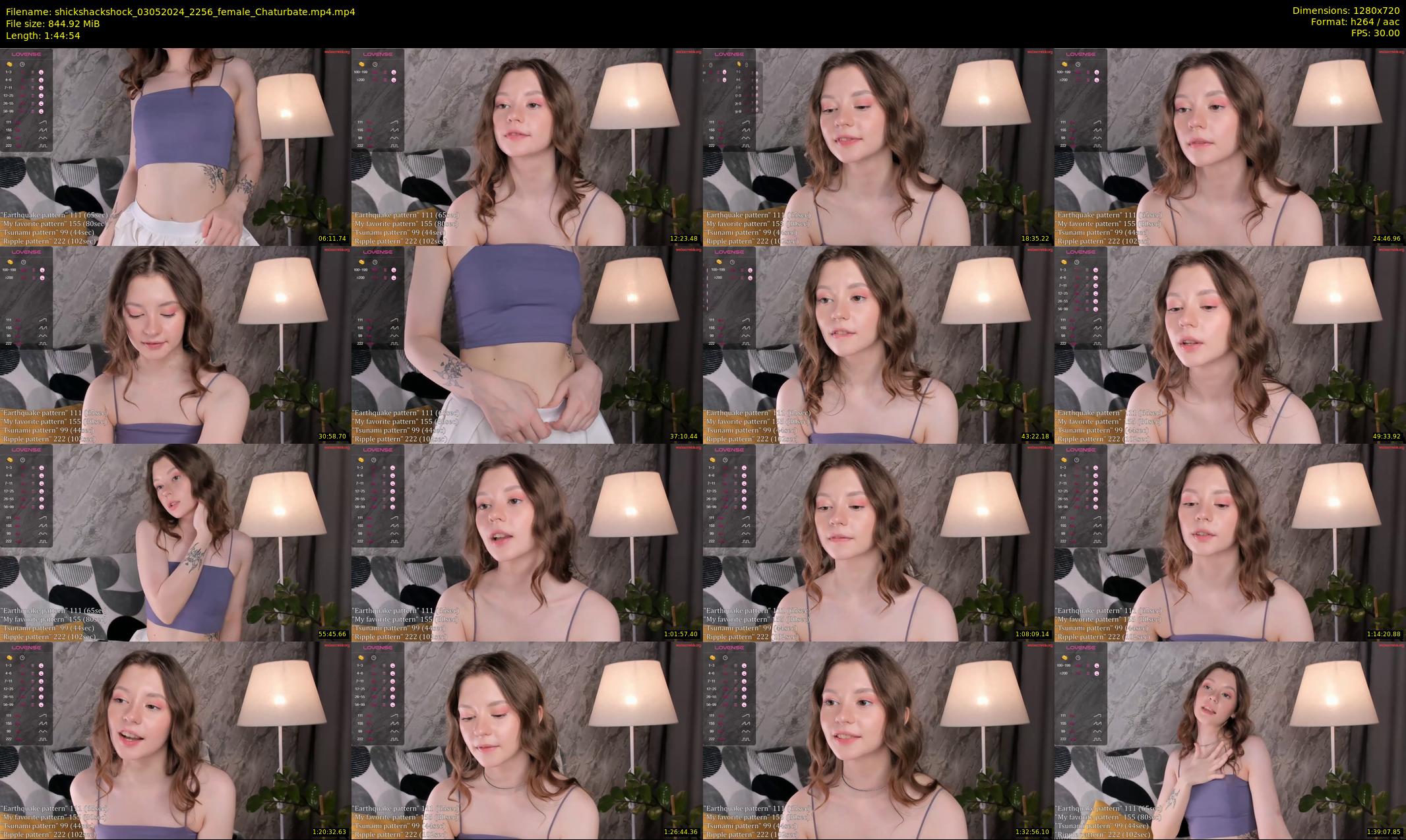 shickshackshock — 105 minute Chaturbate female cam show recording, 720p, May 3, 2024