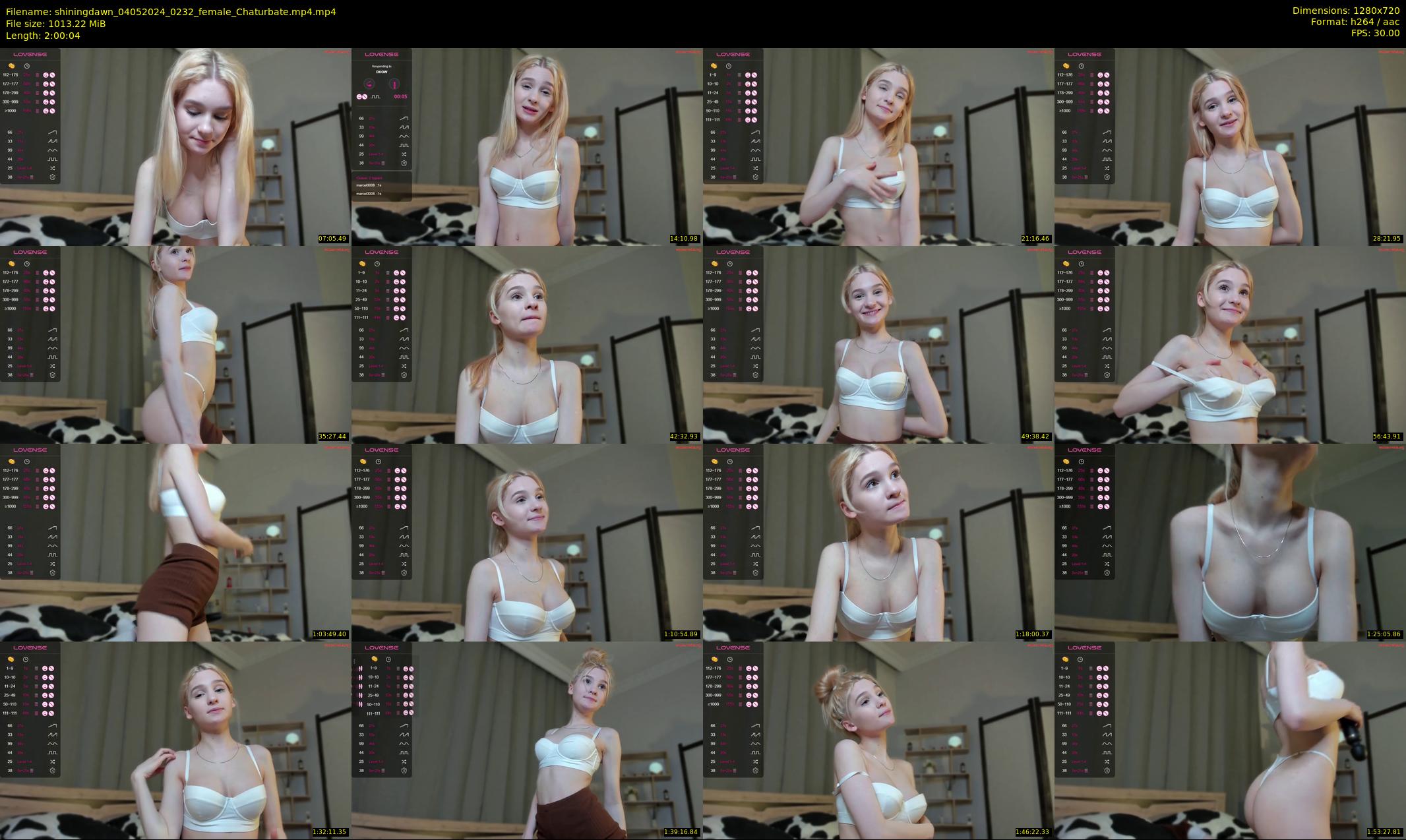 shiningdawn — 121 minute Chaturbate female cam show recording, 720p, May 4, 2024