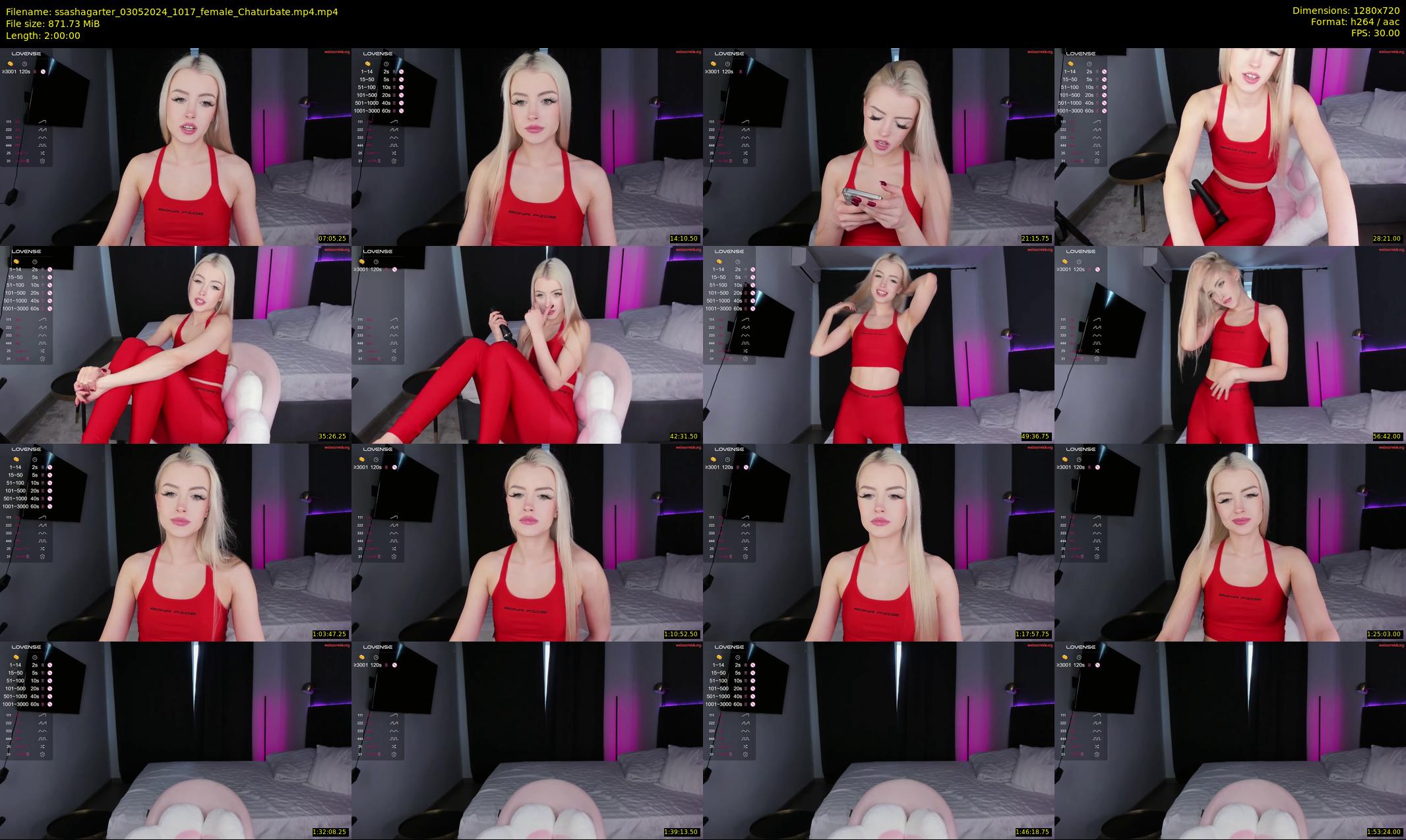 ssashagarter — 120 minute Chaturbate female cam show recording, 720p, May 3, 2024