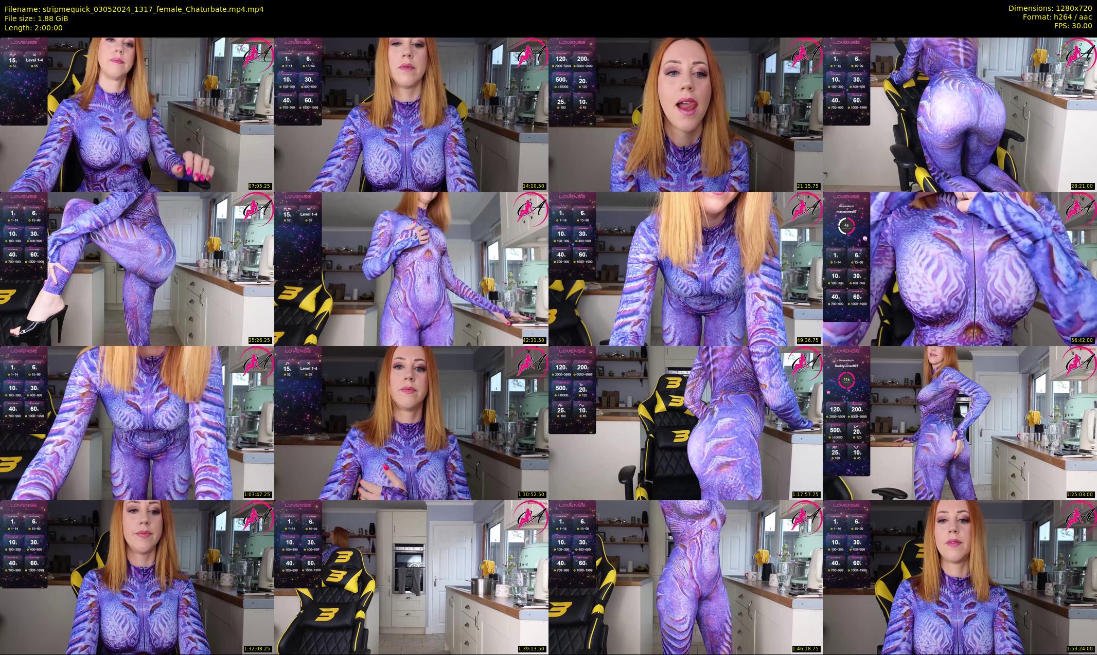 stripmequick — 120 minute Chaturbate female cam show recording, 720p, May 3, 2024