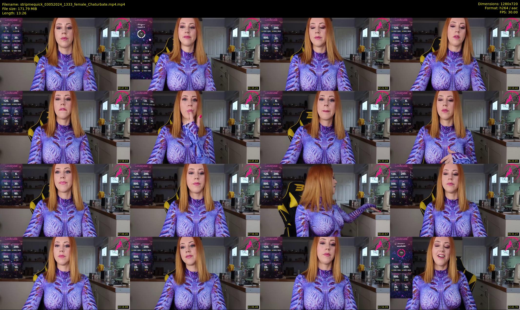 stripmequick — 14 minute Chaturbate female cam show recording, 720p, May 3, 2024