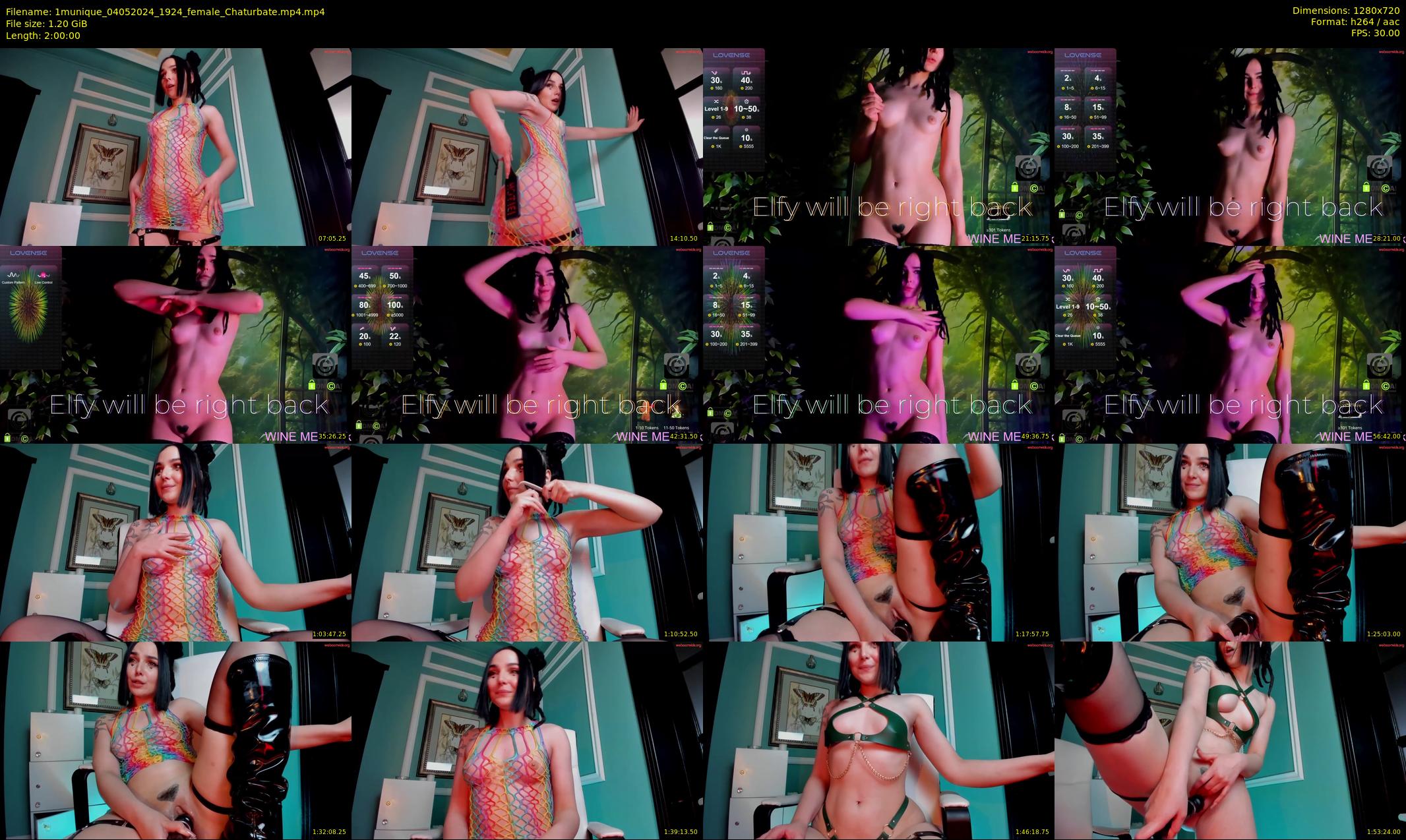 1munique — 120 minute Chaturbate female cam show recording, 720p, May 4, 2024
