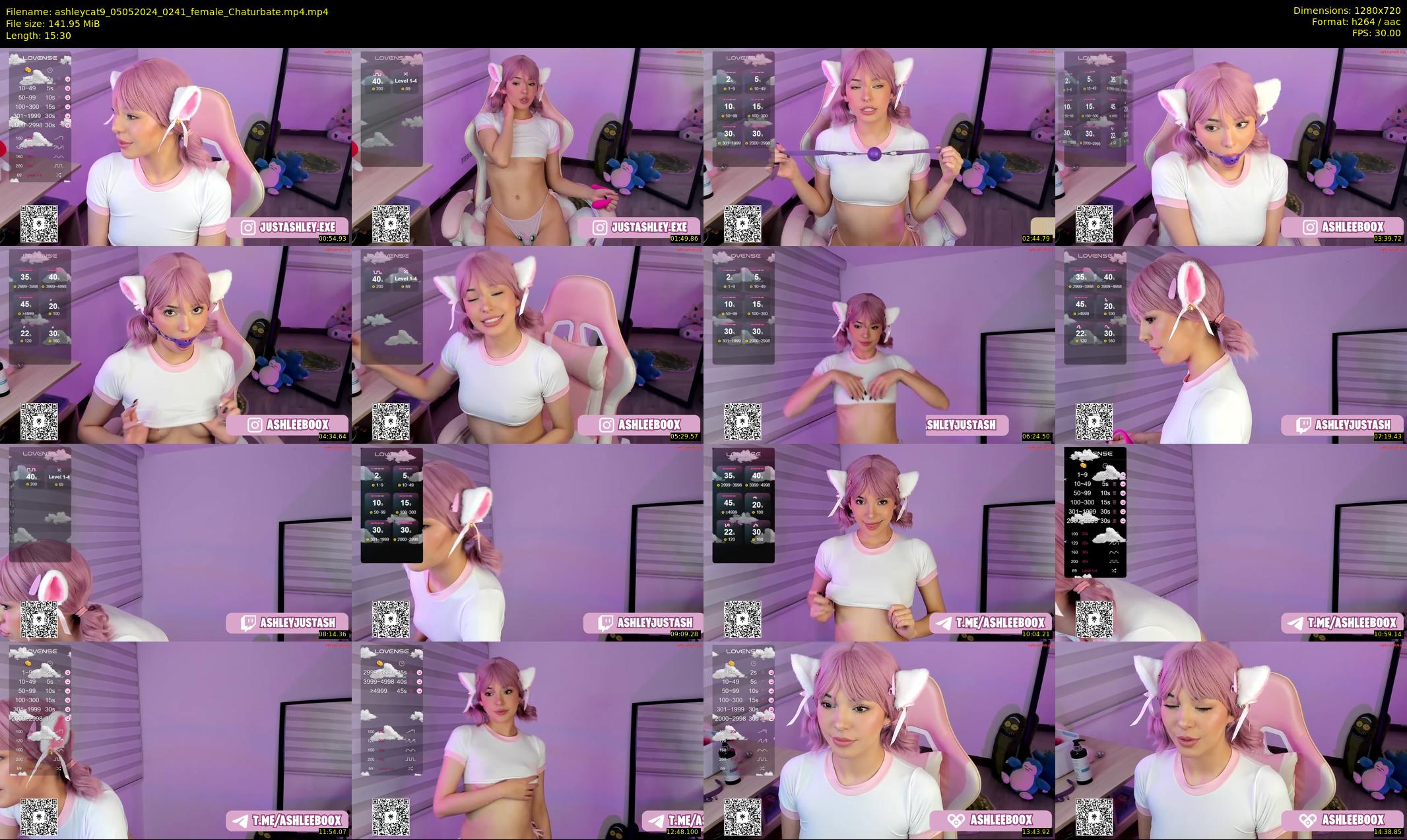 ashleycat9 — 16 minute Chaturbate female cam show recording, 720p, May 5, 2024