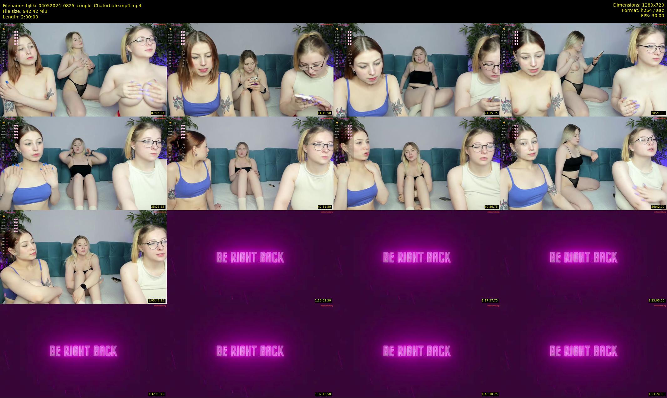 bjliki — 120 minute Chaturbate couple cam show recording, 720p, May 4, 2024