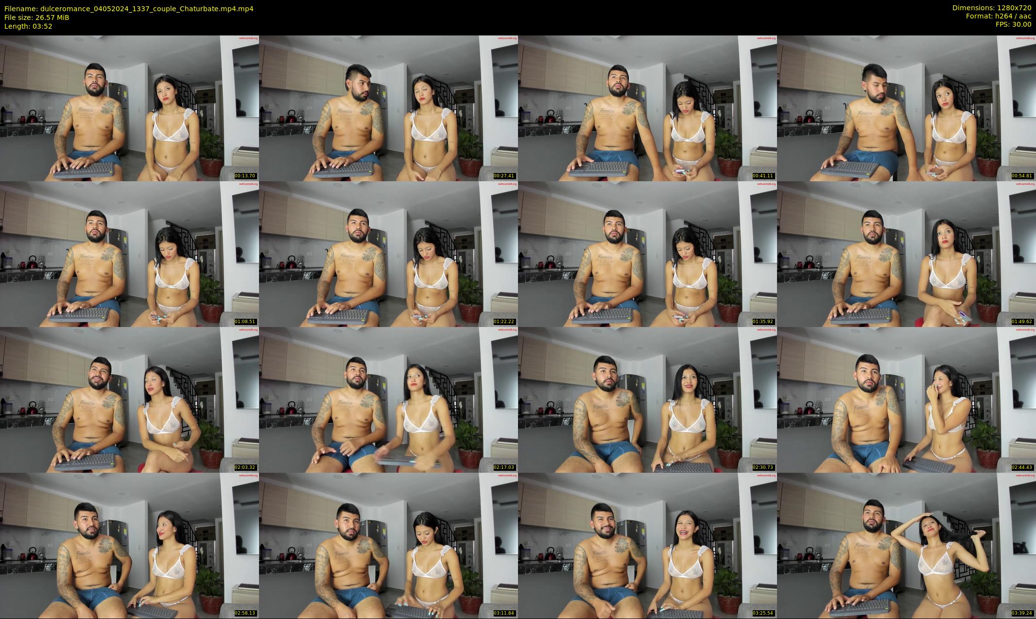 dulceromance — 4 minute Chaturbate couple cam show recording, 720p, May 4, 2024