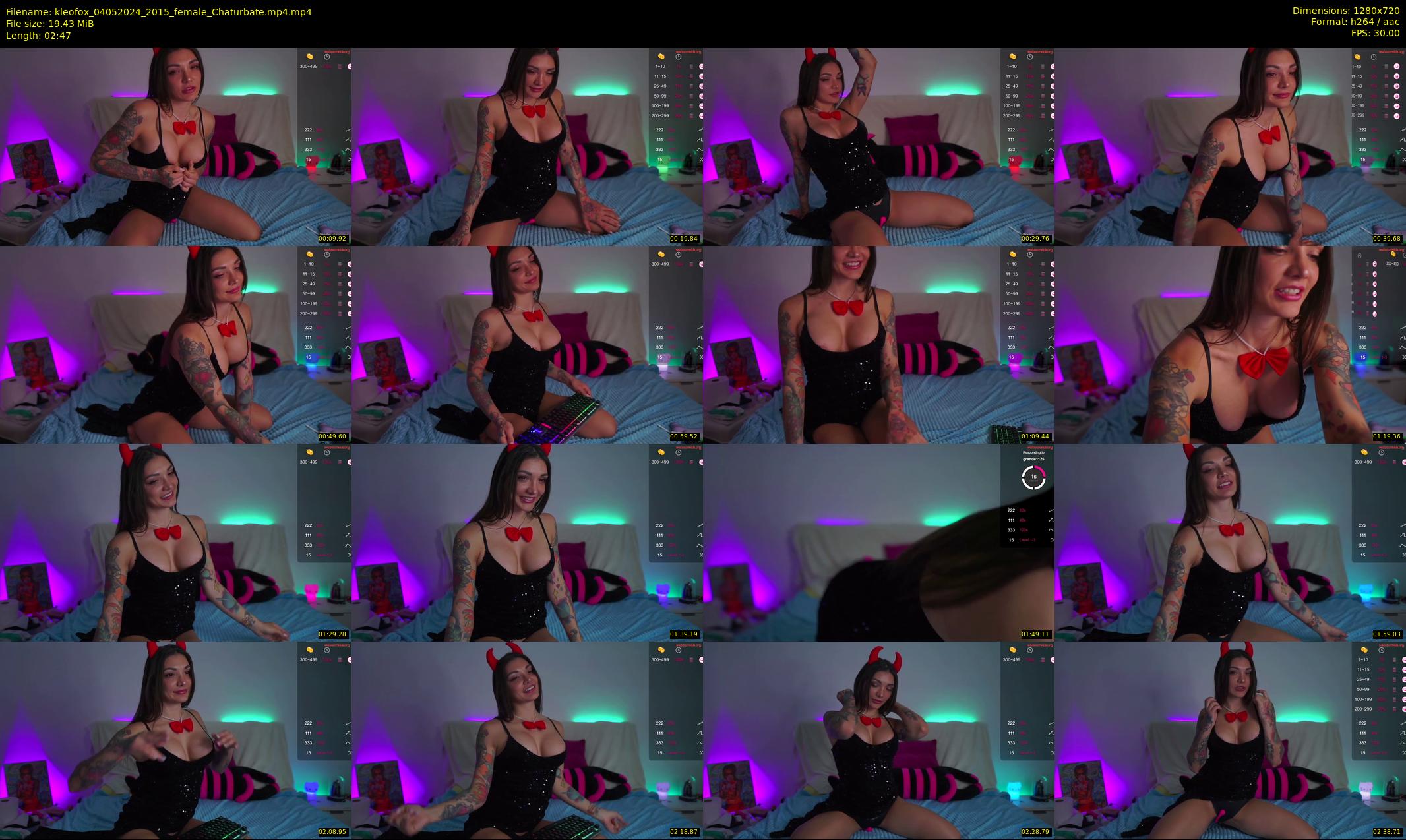 kleofox — 3 minute Chaturbate female cam show recording, 720p, May 4, 2024