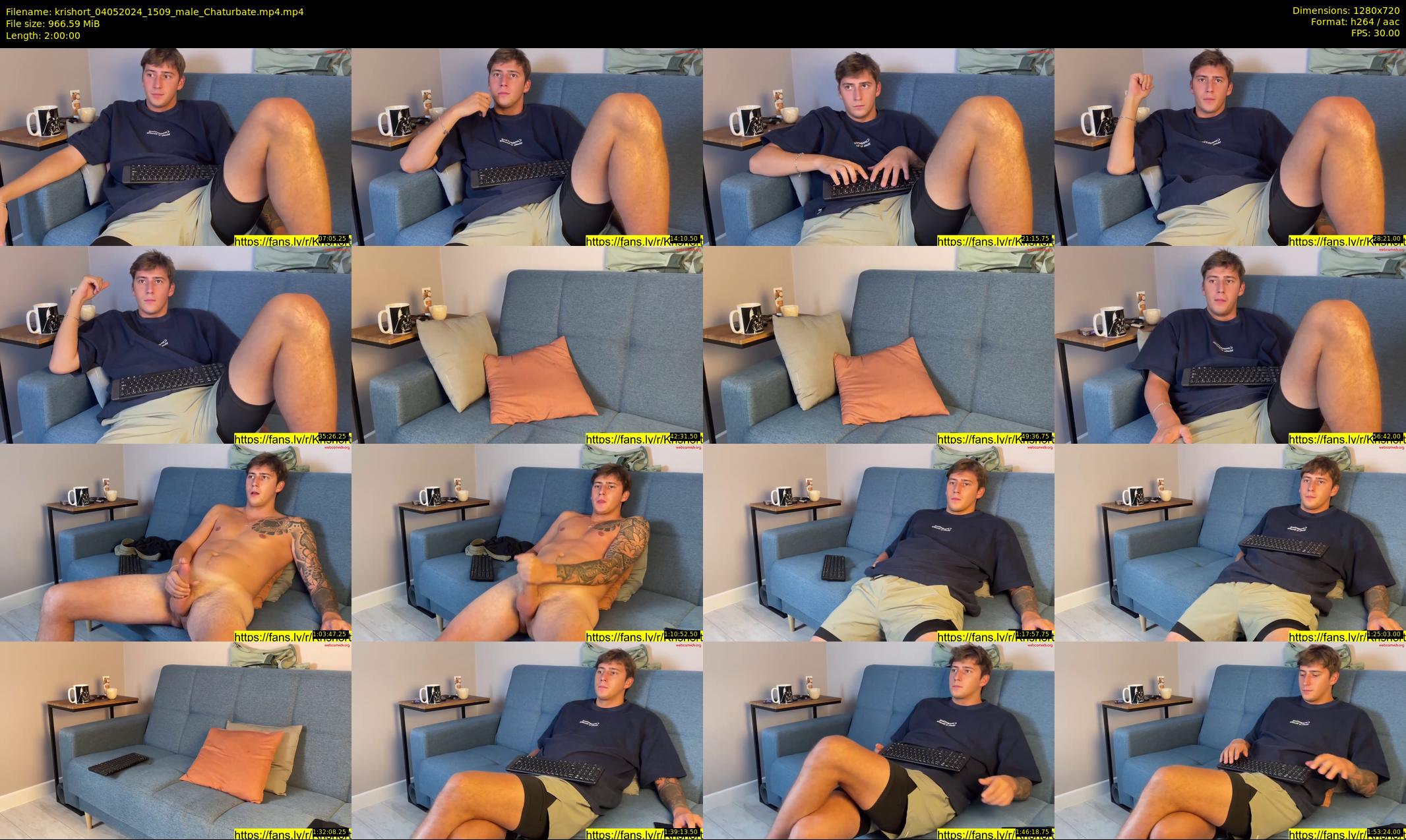 krishort — 120 minute Chaturbate male cam show recording, 720p, May 4, 2024