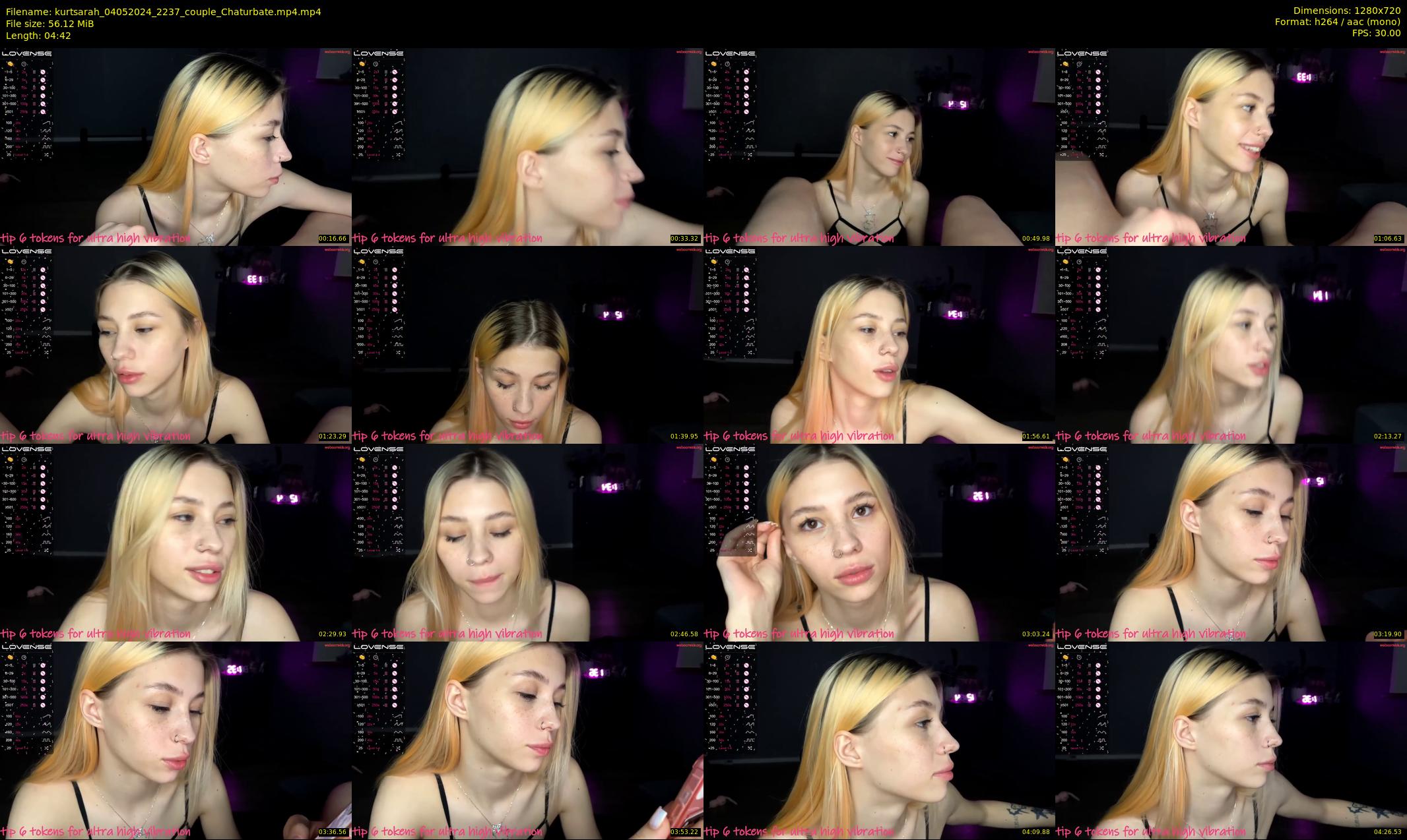 kurtsarah — 5 minute Chaturbate couple cam show recording, 720p, May 4, 2024