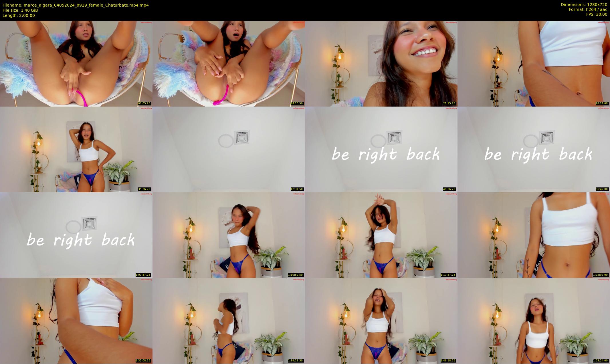 marce_algara — 120 minute Chaturbate female cam show recording, 720p, May 4, 2024