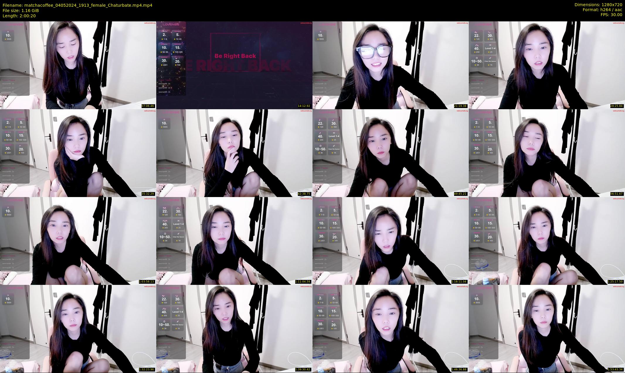 matchacoffee — 121 minute Chaturbate female cam show recording, 720p, May 4, 2024