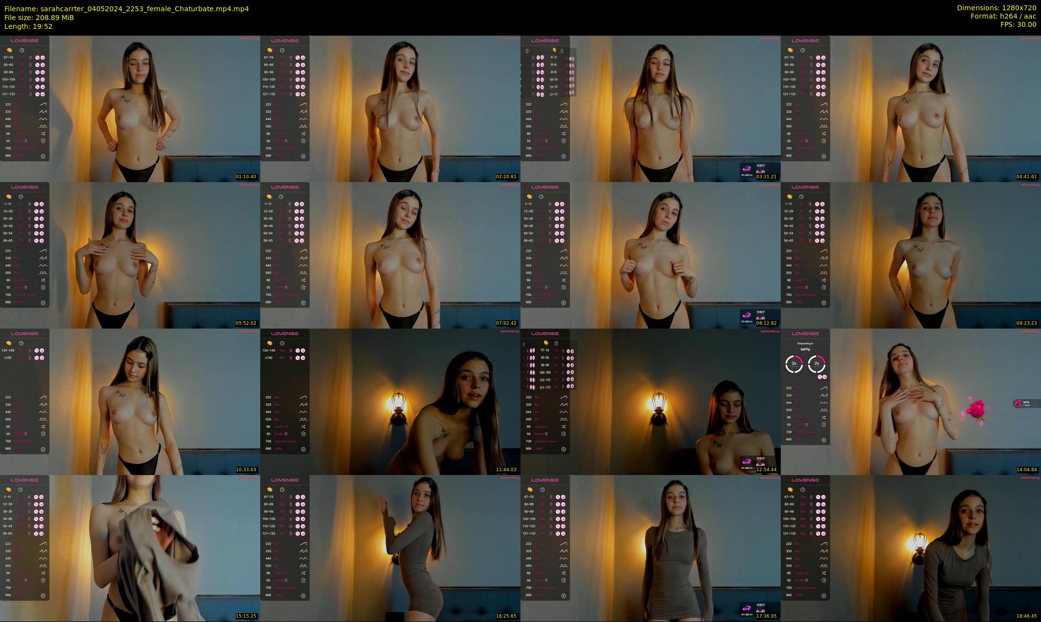 sarahcarrter — 20 minute Chaturbate female cam show recording, 720p, May 4, 2024